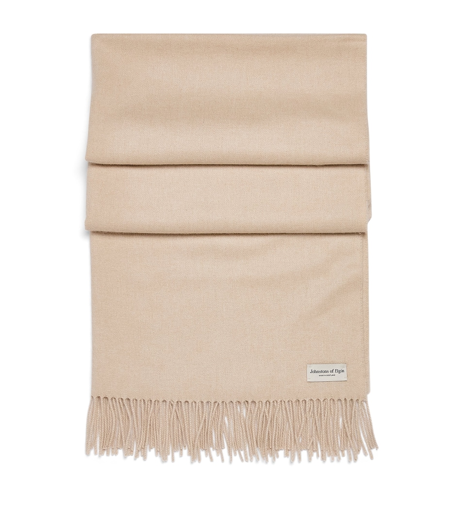 Johnstons Of Elgin Cashmere Wide Scarf Blonde