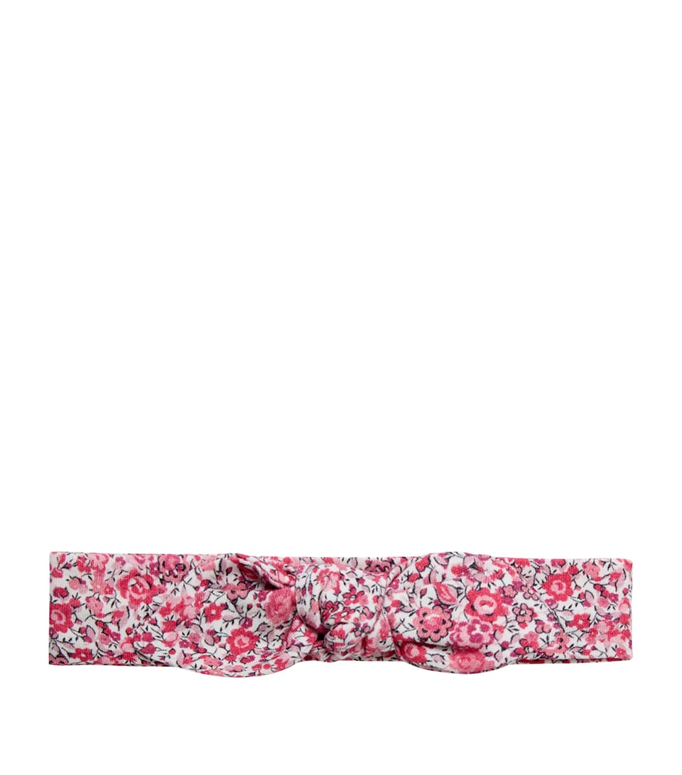 Trotters Stretch-Cotton Floral Headband Red