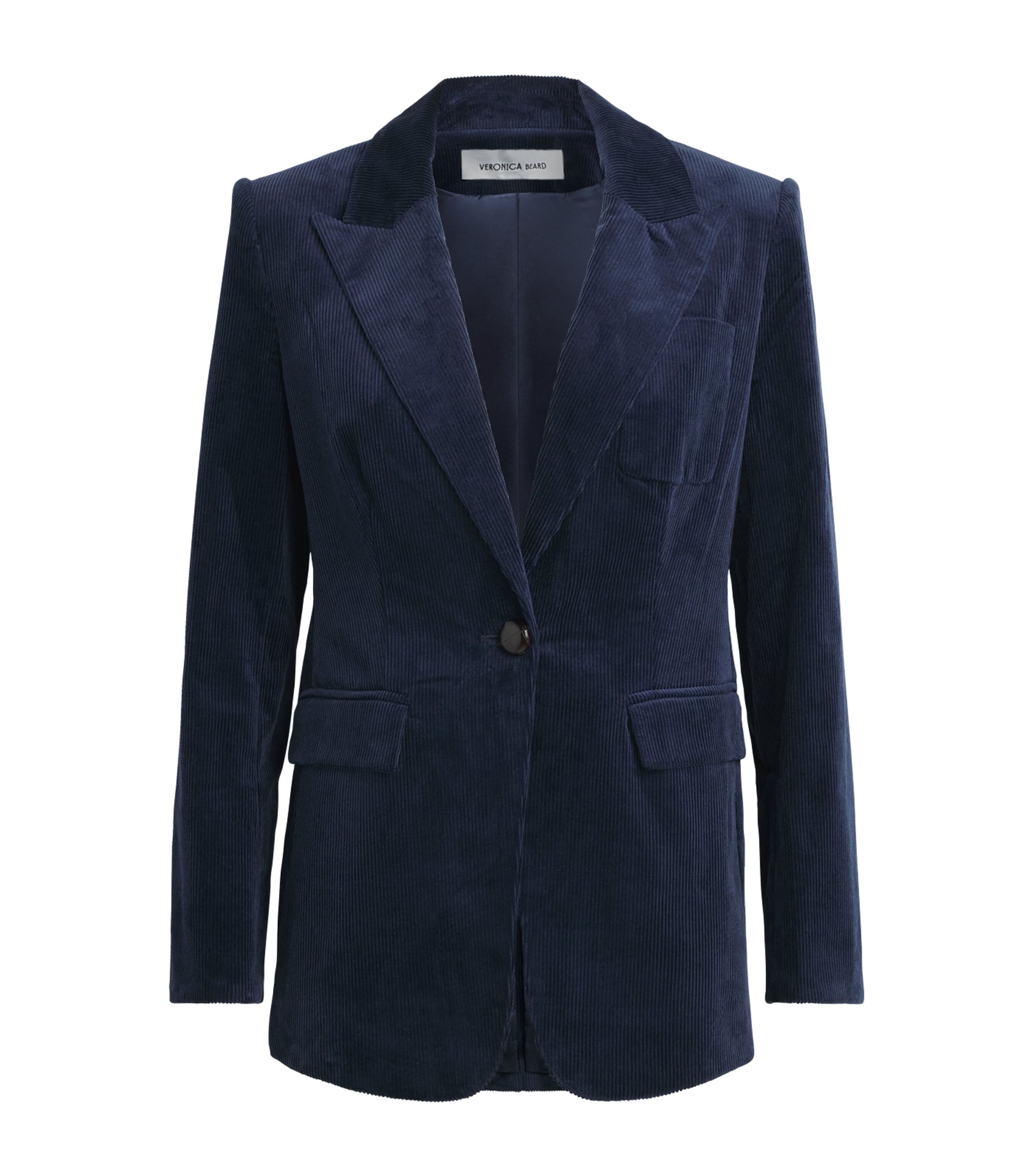 Veronica Beard Womens Corduroy Livvy Dickey Blazer Heritage Navy