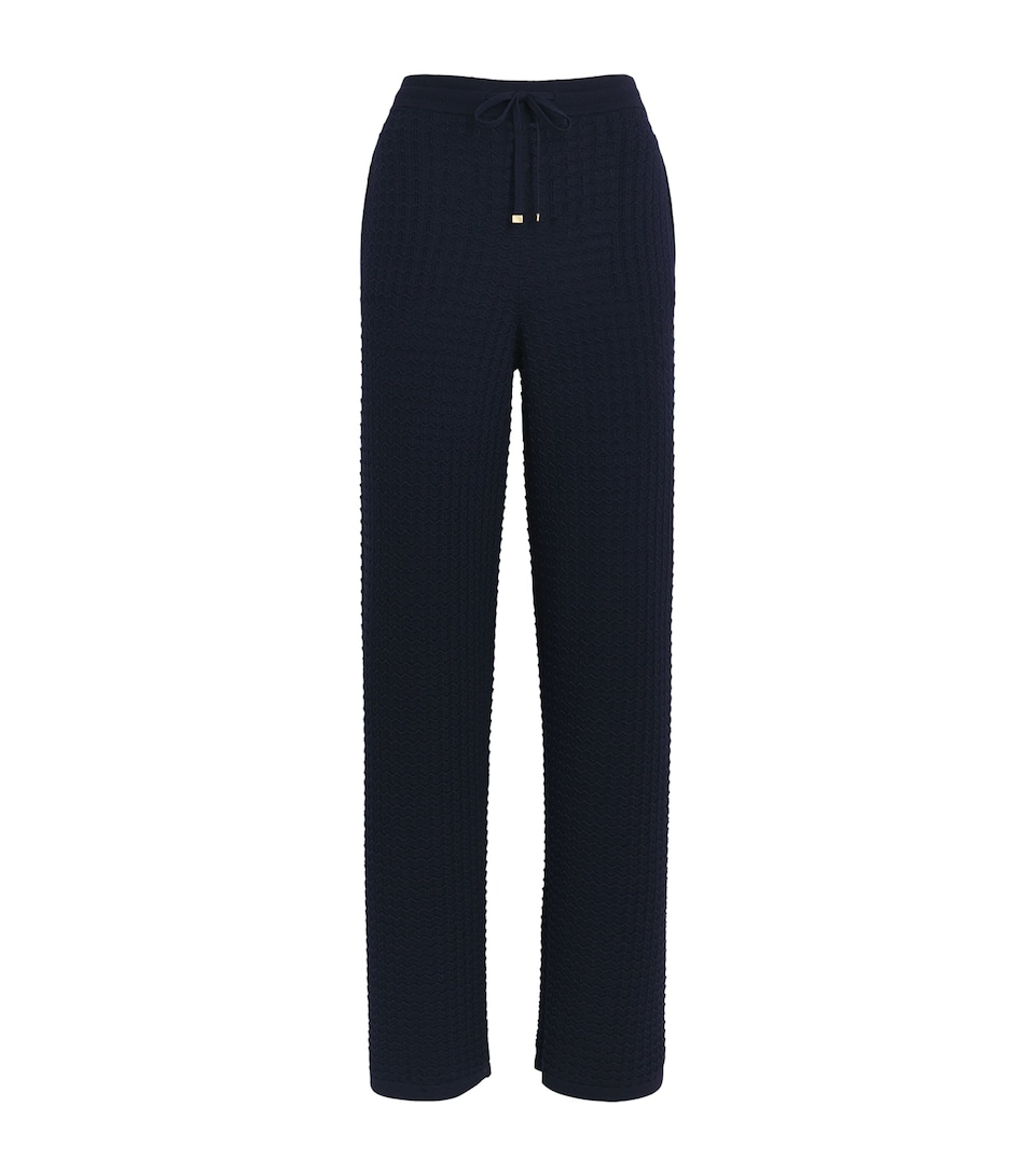 Eleventy Womens Wool Knitted Trousers Blu