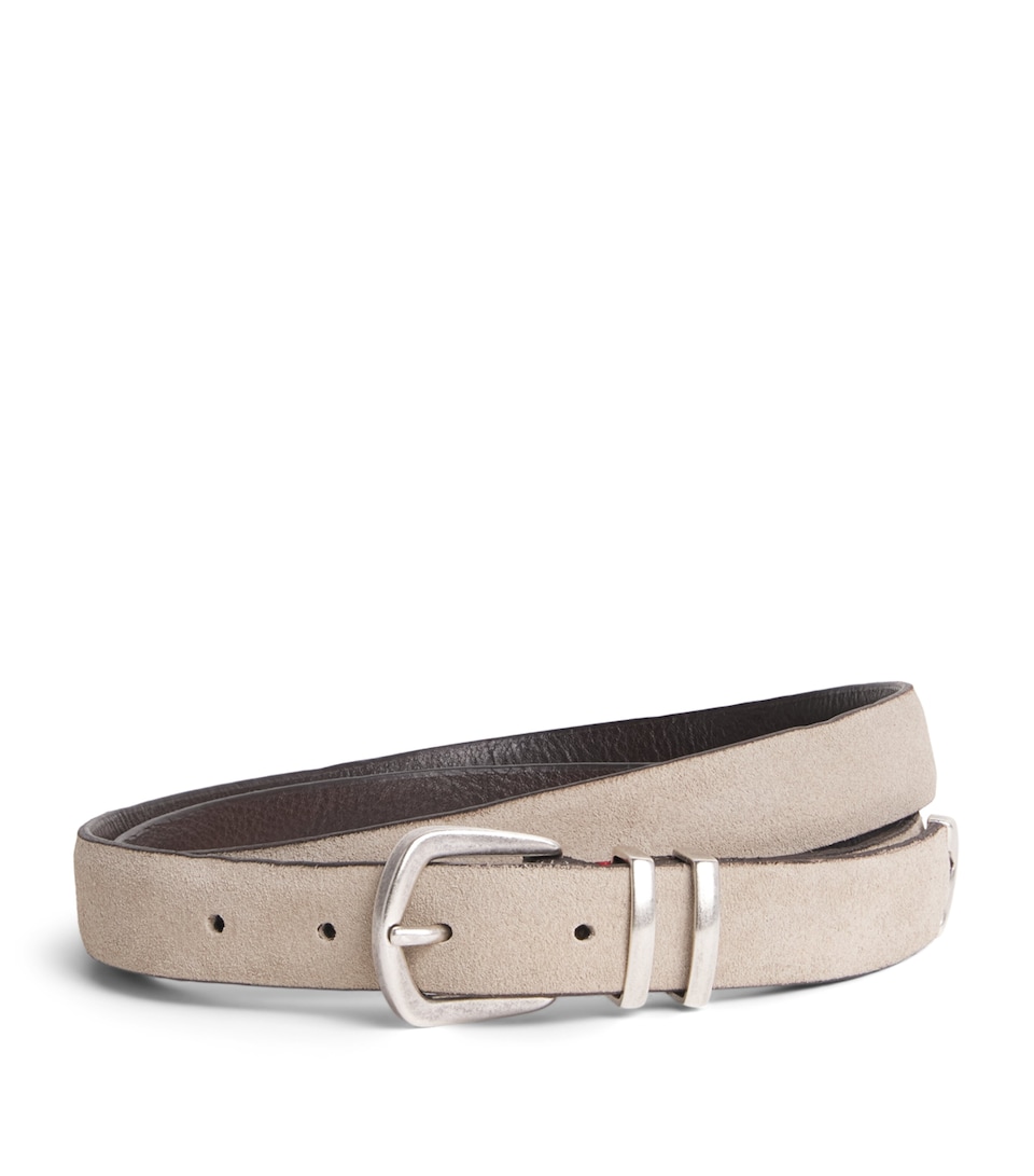 Eleventy Suede Belt Sabbia