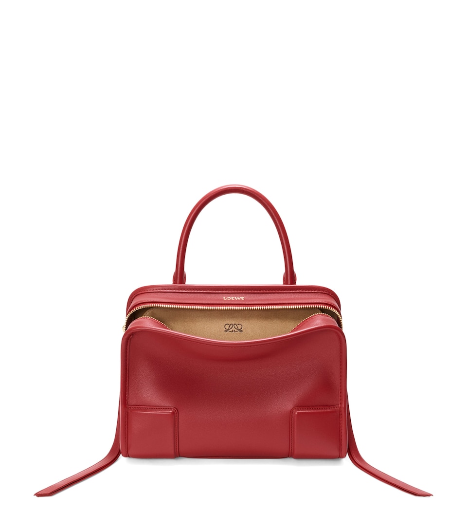 LOEWE Small Leather Amazona 180 Top-Handle Bag Carmine Red