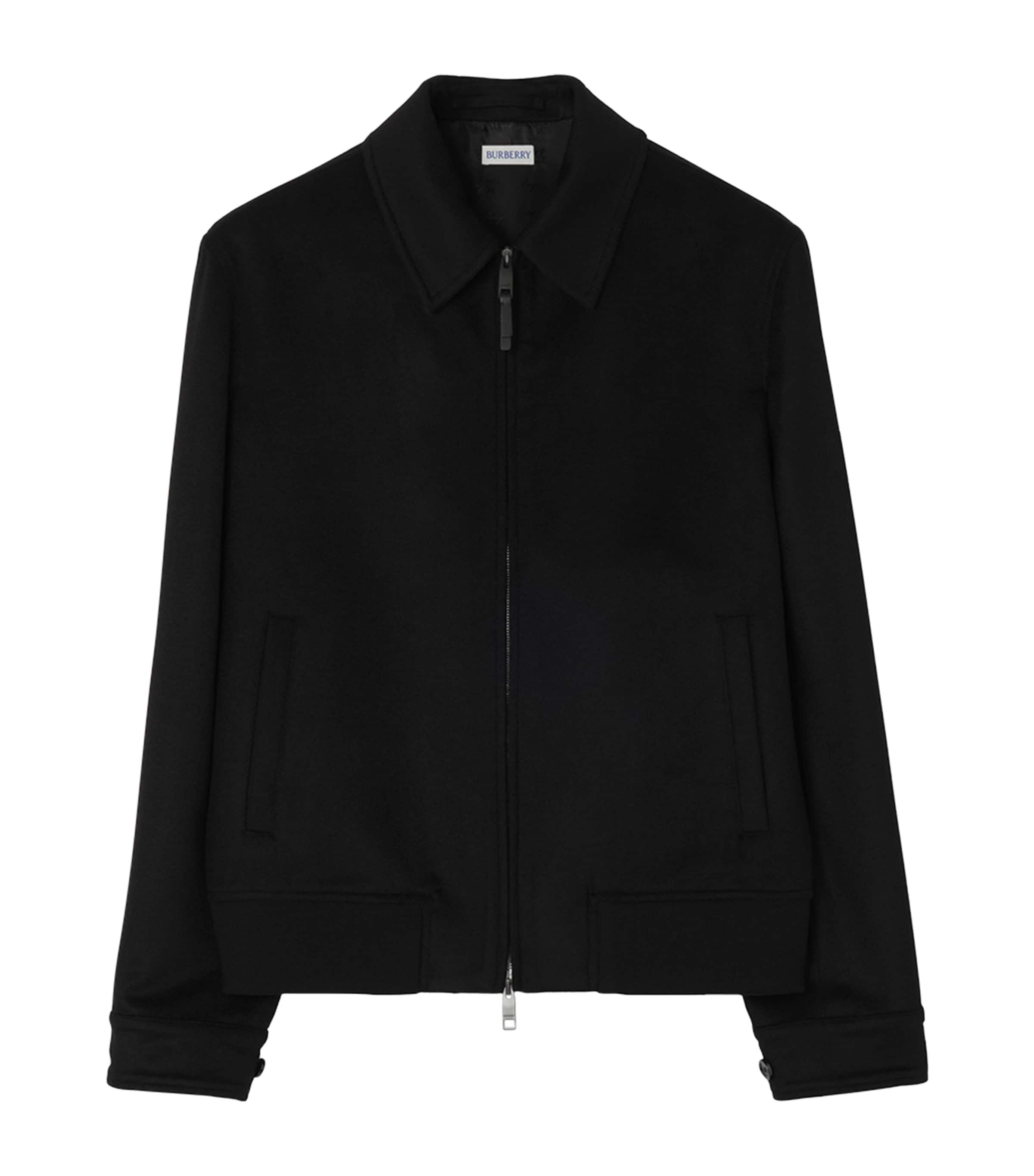 Burberry Mens Cashmere Bloomsbury Harrington Jacket Black