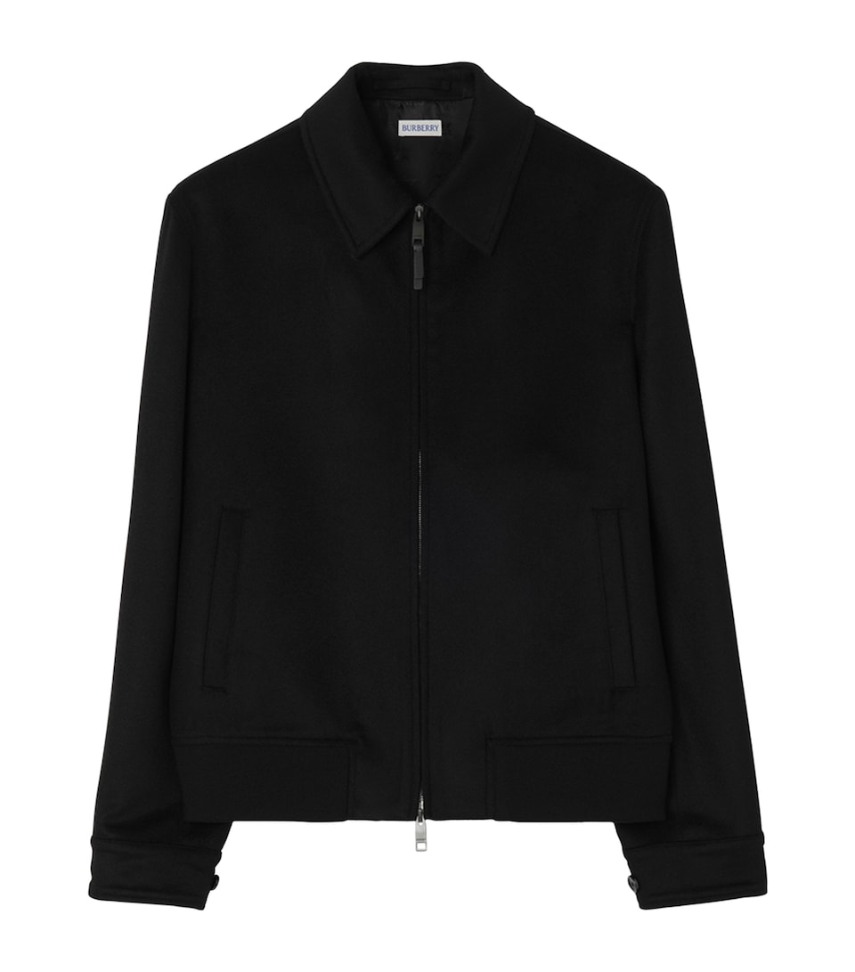 Burberry Mens Cashmere Bloomsbury Harrington Jacket Black