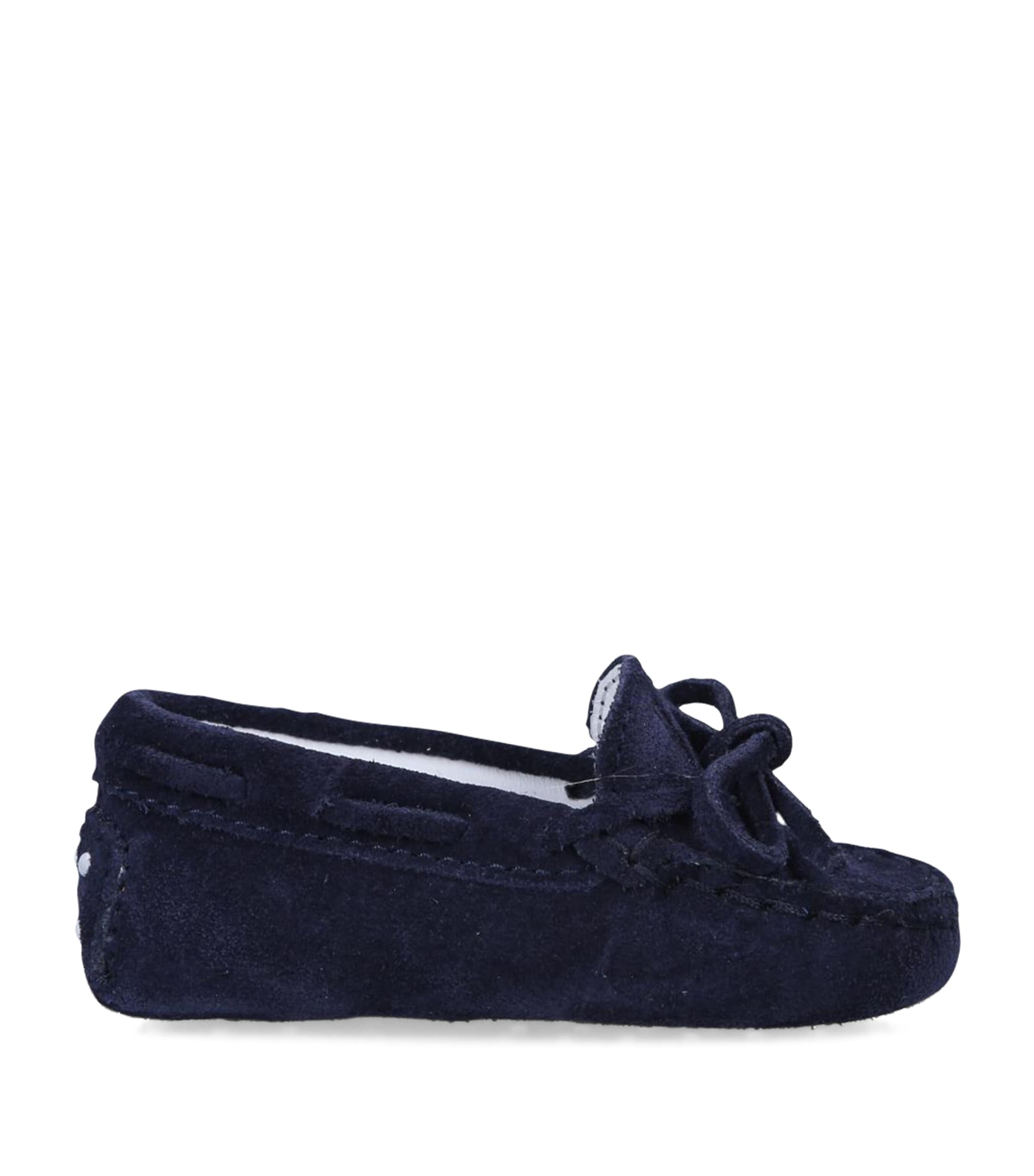 Tod's Suede Gommini Loafers Navy