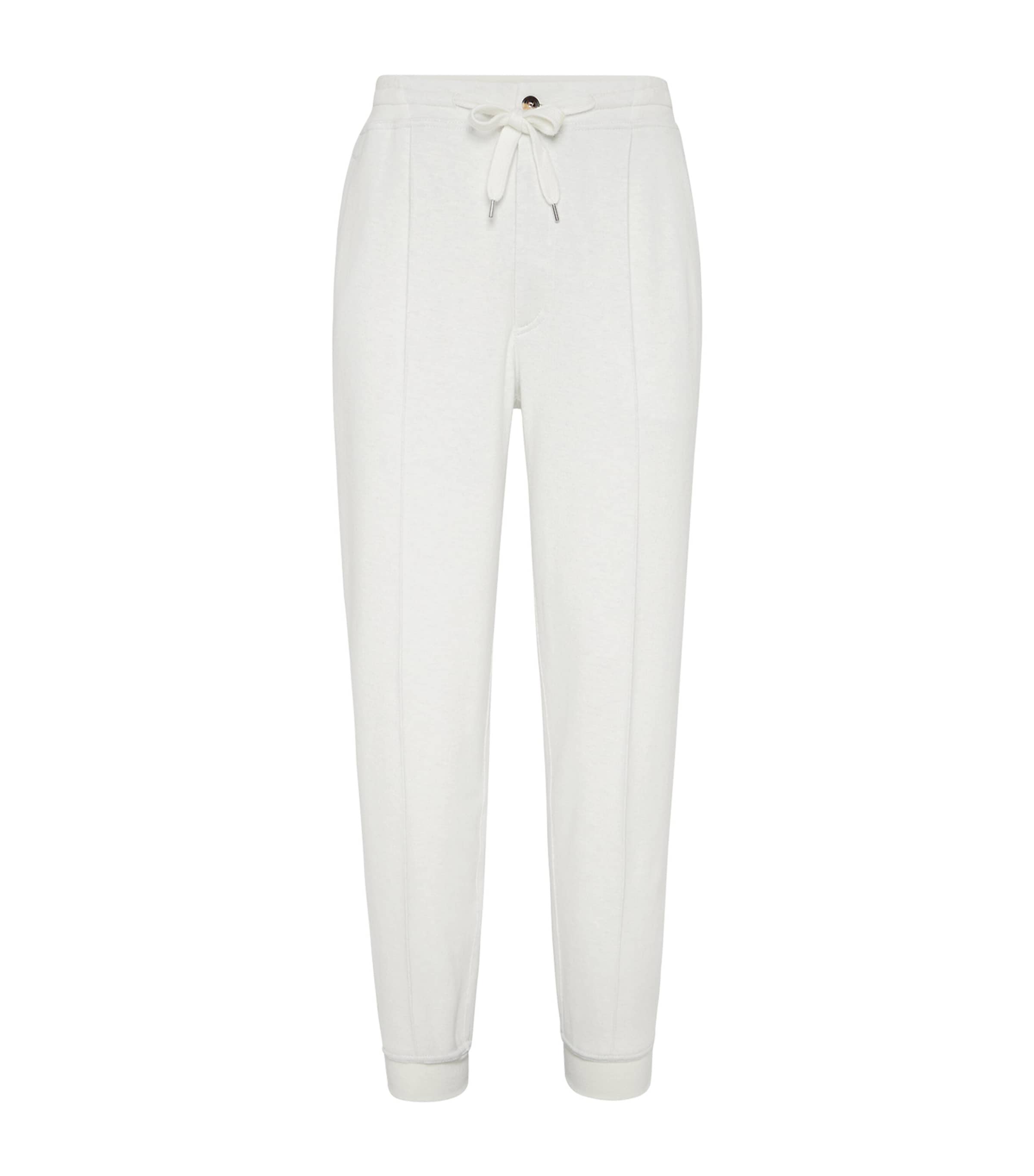 Cotton-Cashmere-Blend Crête Sweatpants