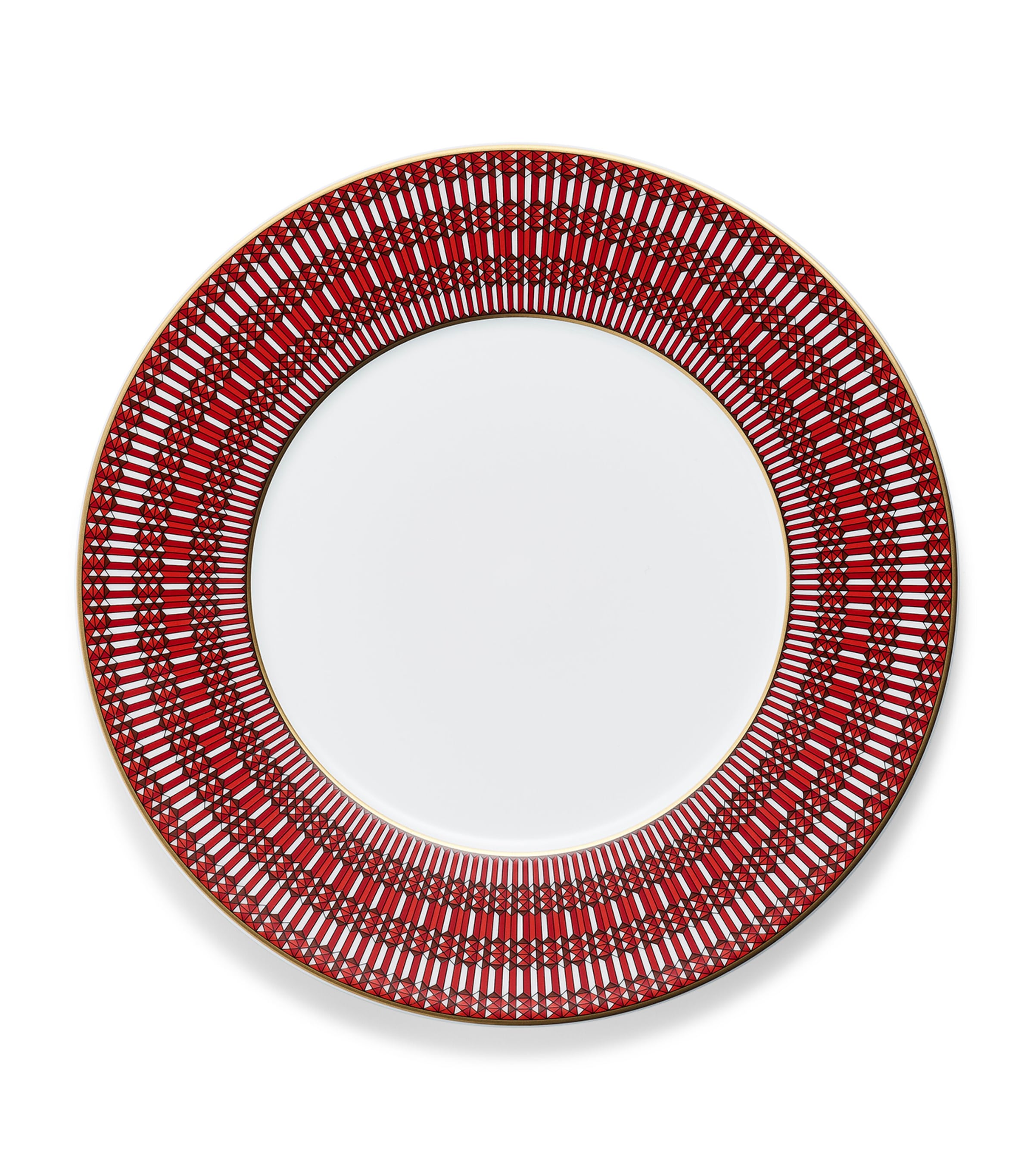 Baccarat Set of 2 Arcadia Red Dinner Plates (27cm) Clear