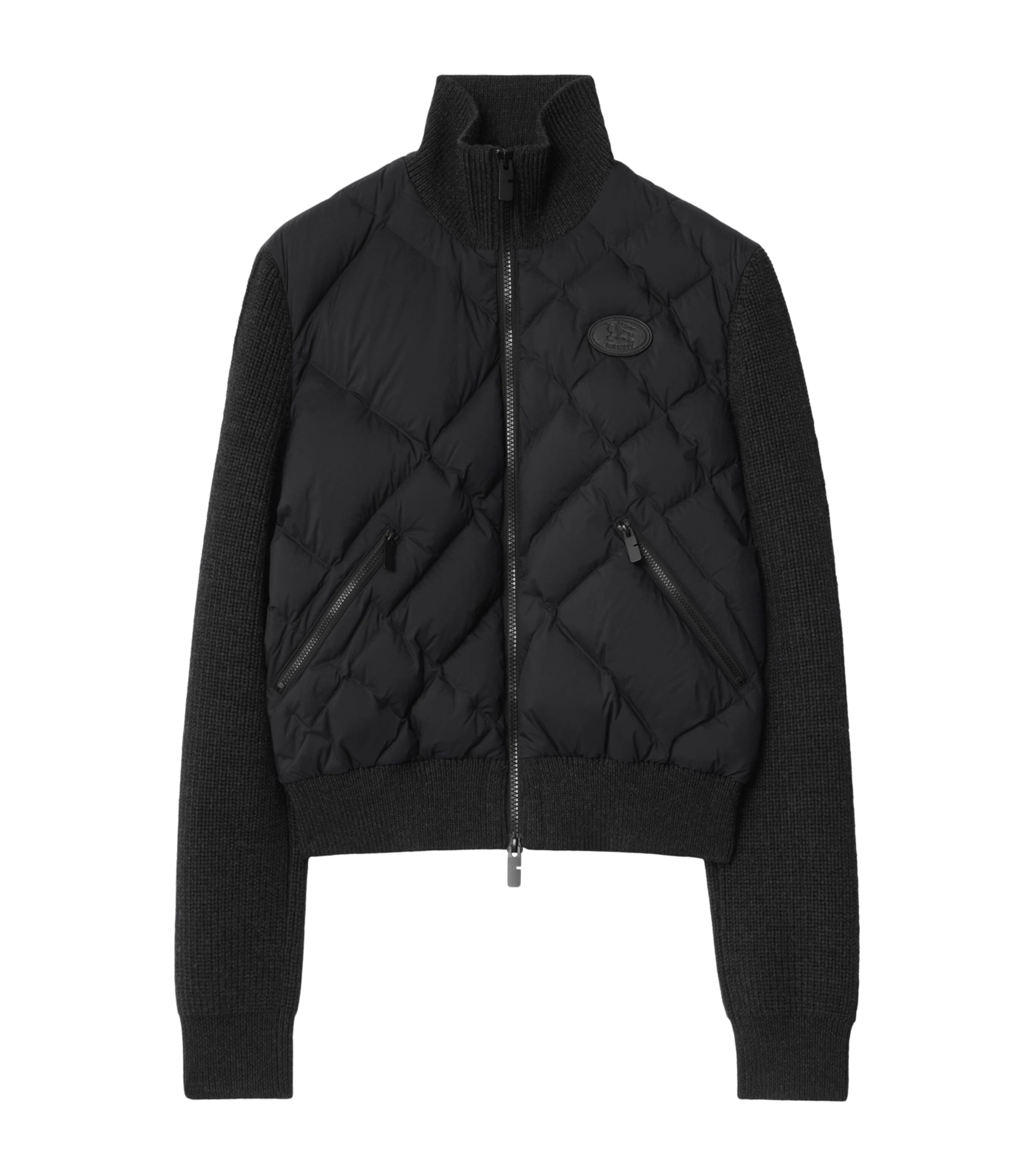 Down Wool-Sleeve Quilted Jacket