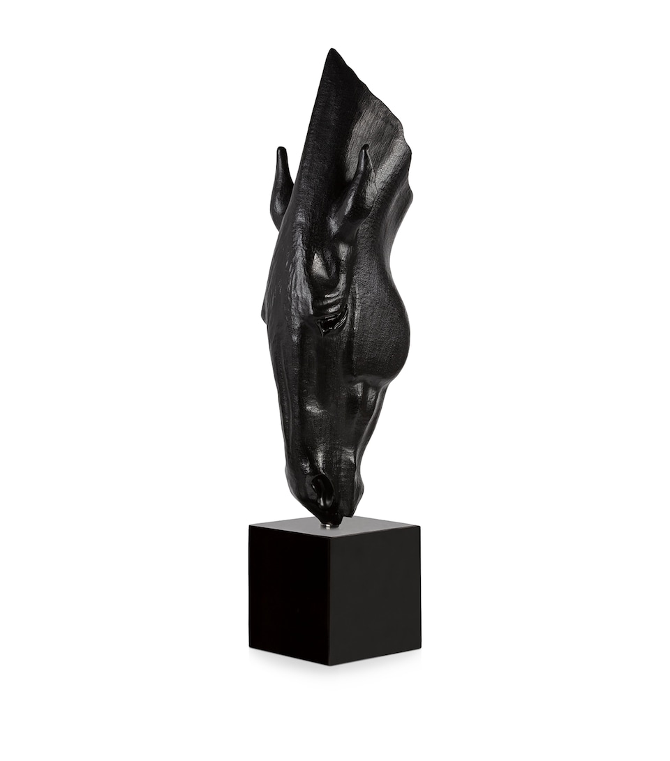 Lalique x Nic Fiddian-Green Crystal Still Water Sculpture Noir