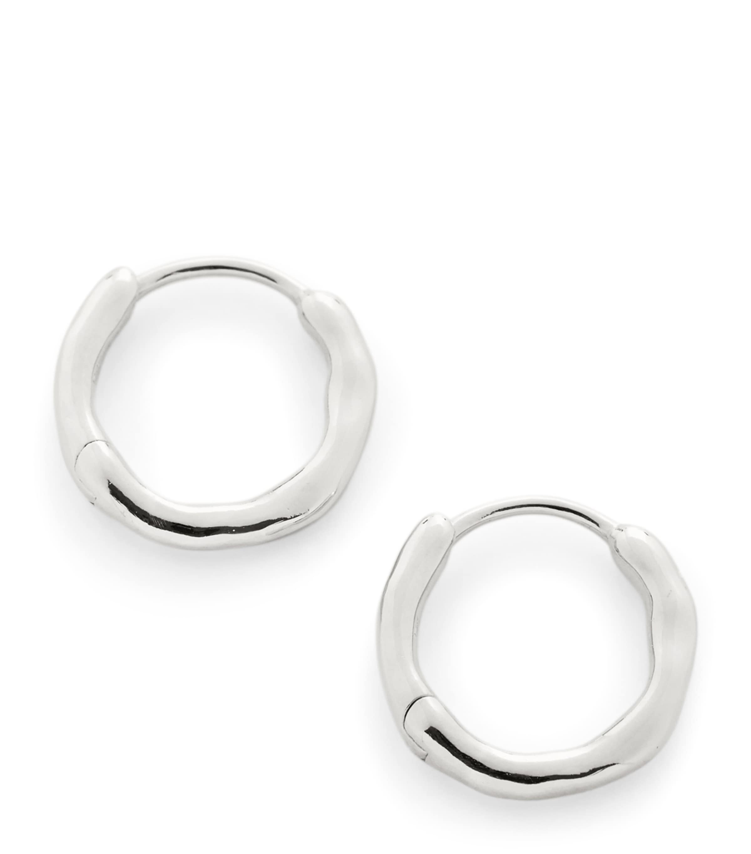 Monica Vinader Sterling Silver MV Siren Muse Huggie Earrings Sterling Silver