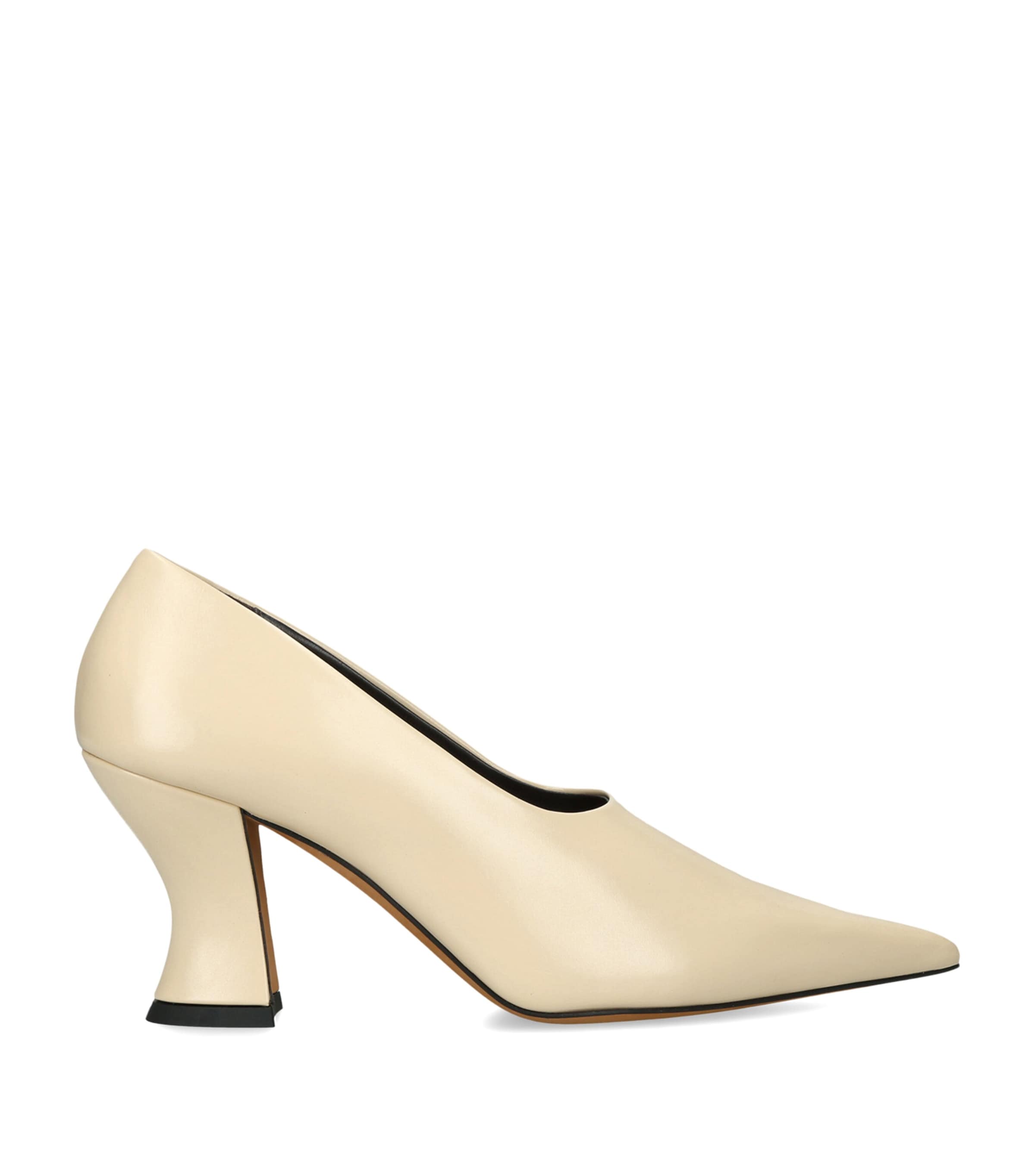 Khaite Leather Colleen Pumps 75 Cream