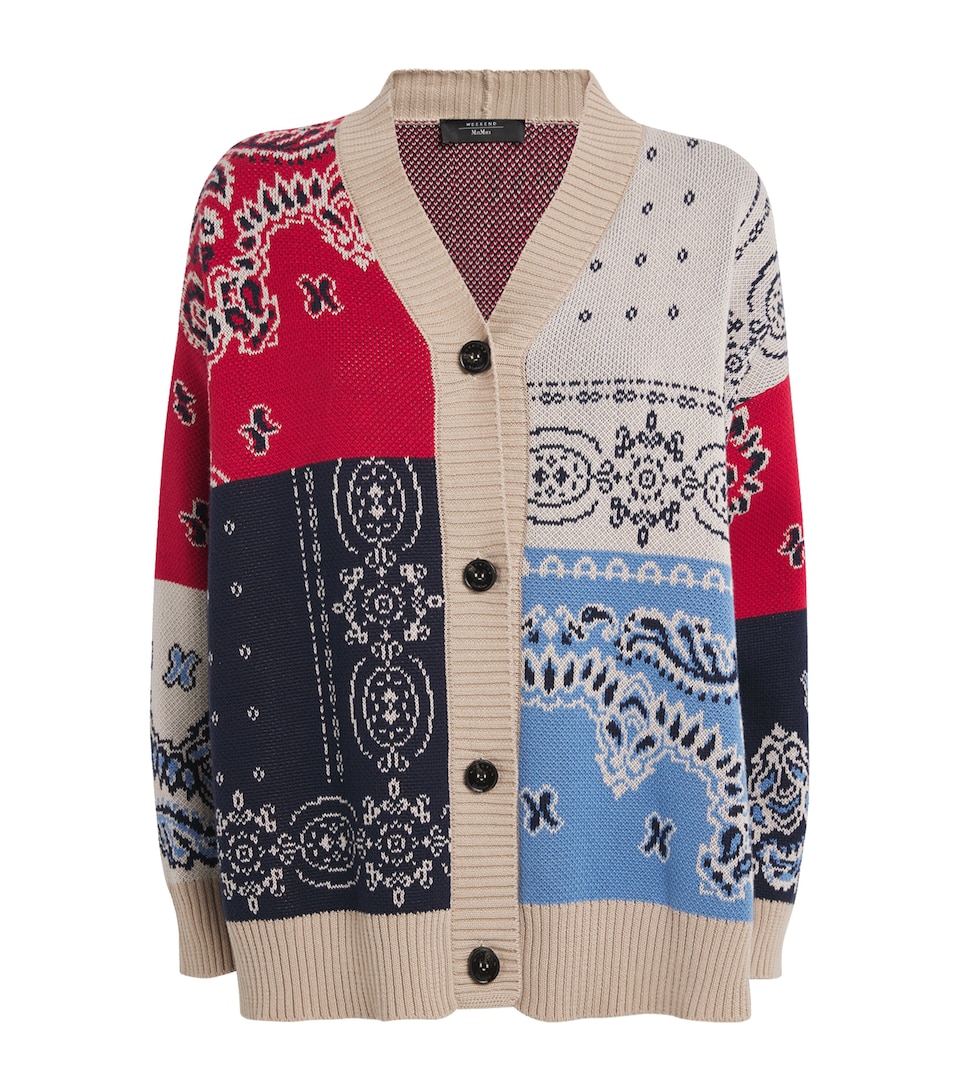 Cotton Oversized Jacquard Cardigan