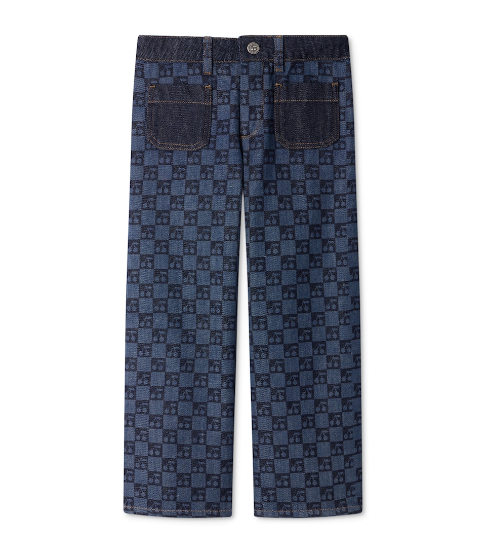 Bonpoint Cotton Cherry Print Jeans (4-8 Years) Imp Jean Clair