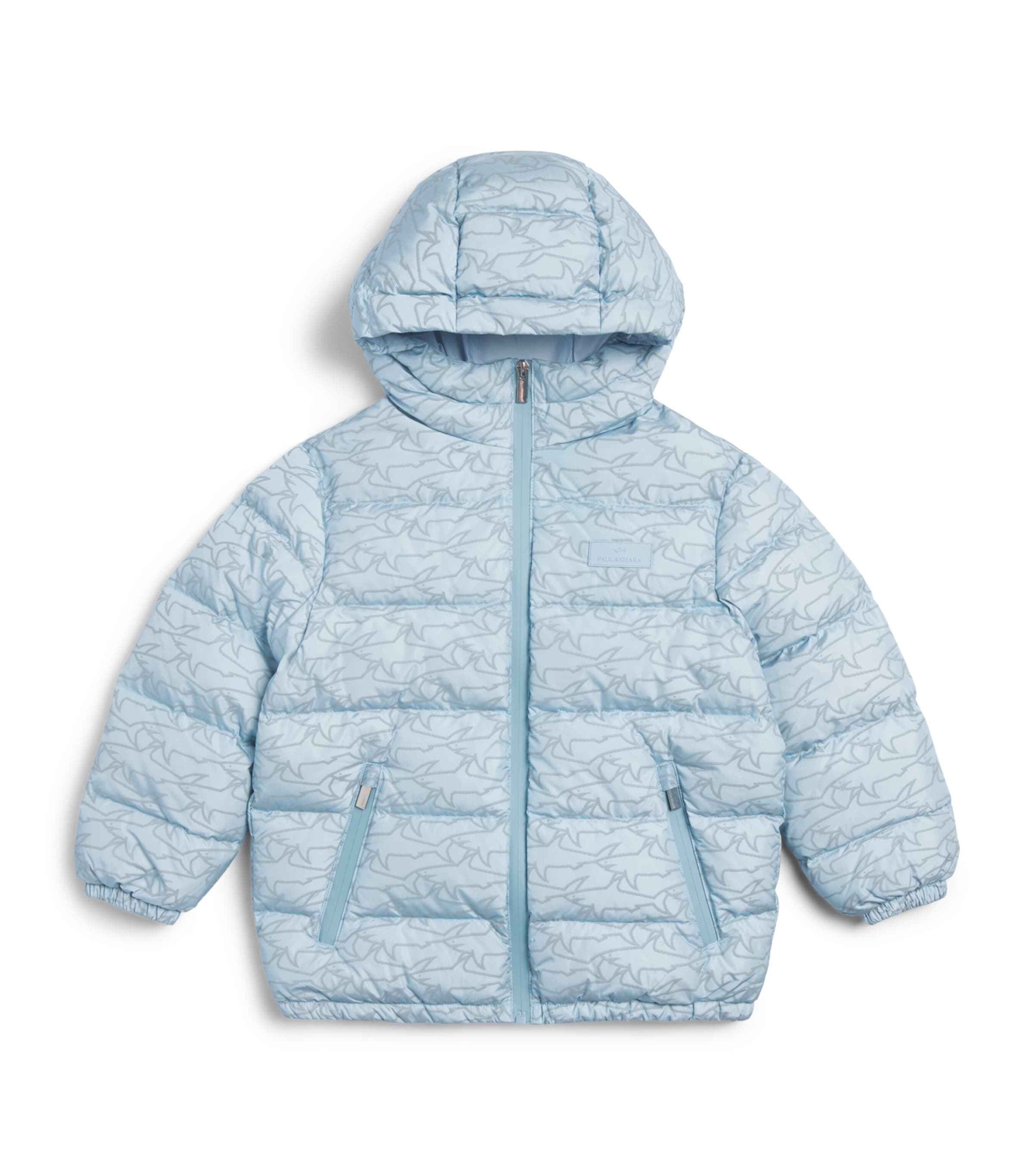 Paul & Shark Printed Puffer Jacket (4-16 Years) Ice Blue