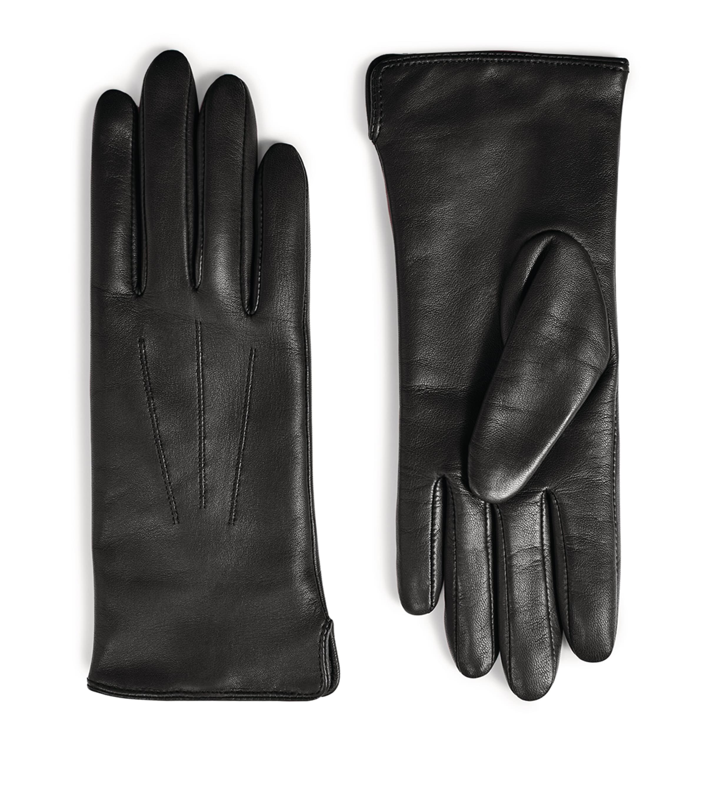 Women's Cashmere-Wool-Lined Leather Gloves (Small)