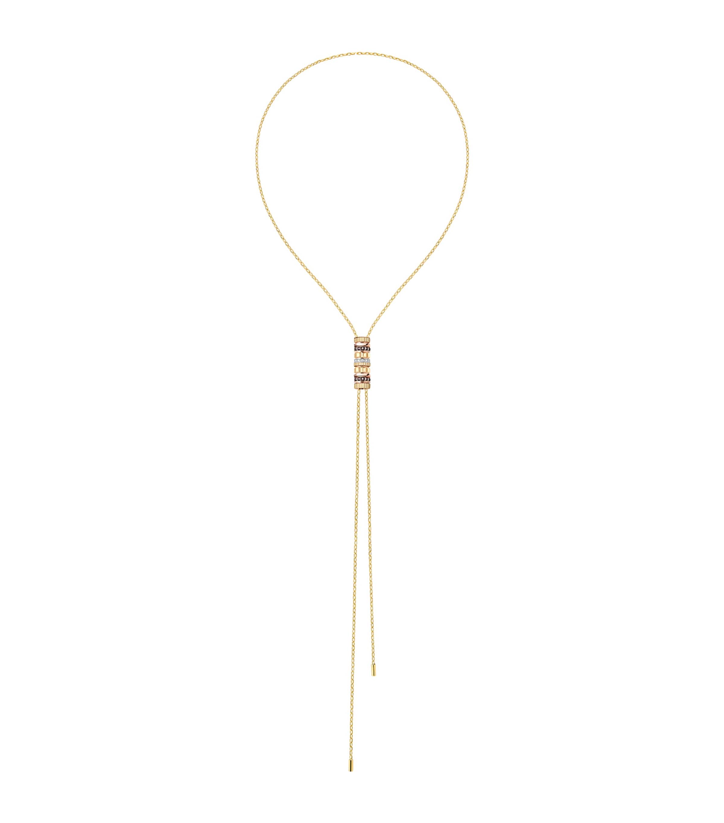 Yellow Gold and Diamond Quatre Classique Tie Necklace