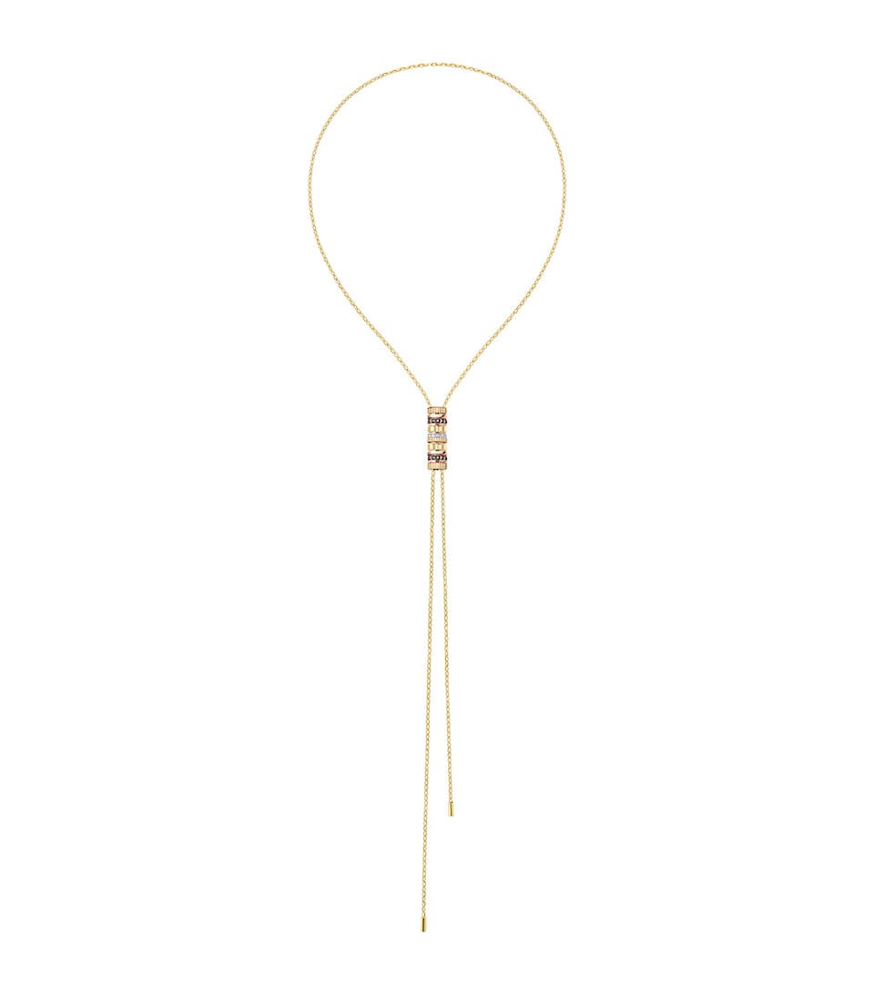 Yellow Gold and Diamond Quatre Classique Tie Necklace