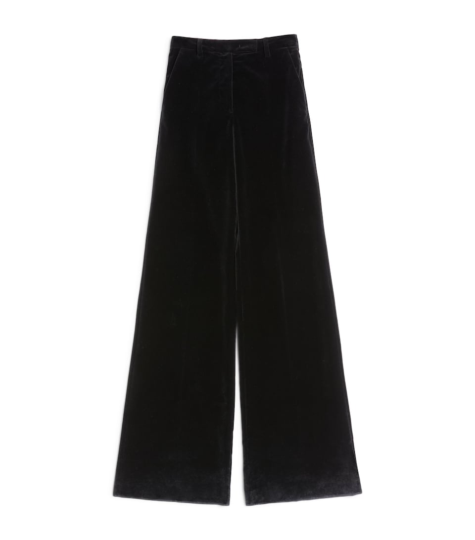 Cotton Velvet Flared Trousers