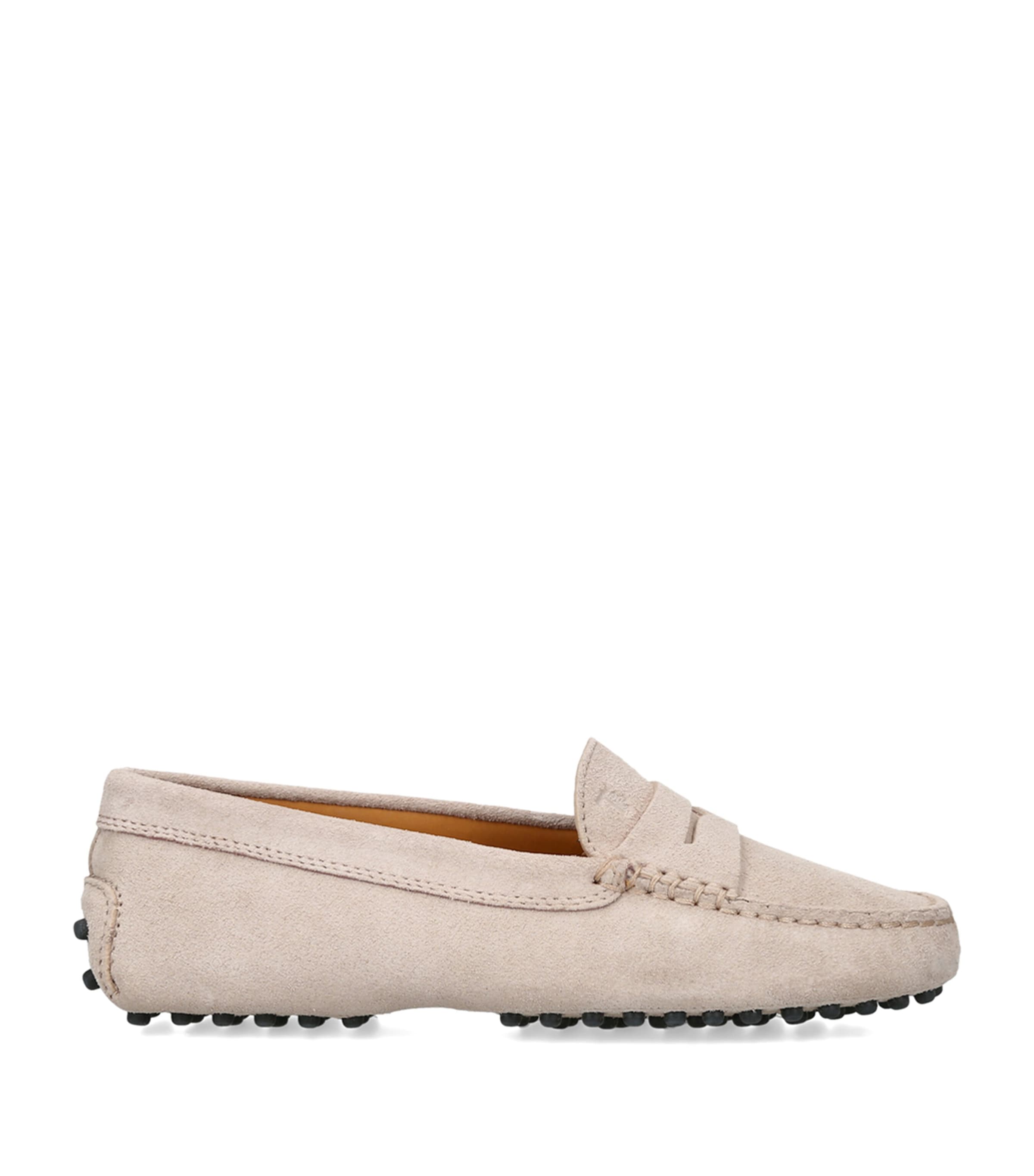 Tod's Suede Gommini Loafers Beige
