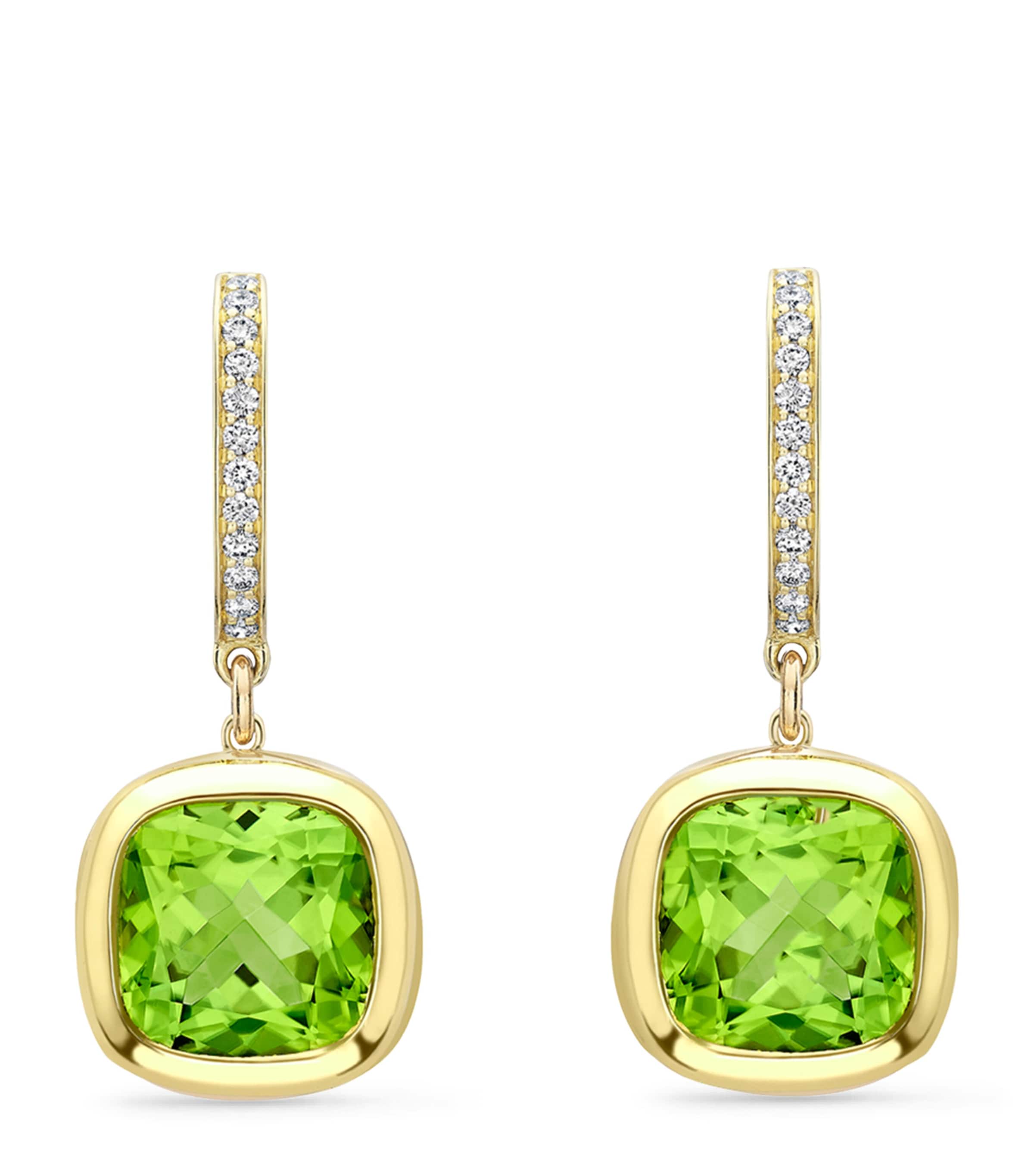 Boodles Yellow Gold, Diamond and Peridot Dolce Vita Earrings Yellow Gold