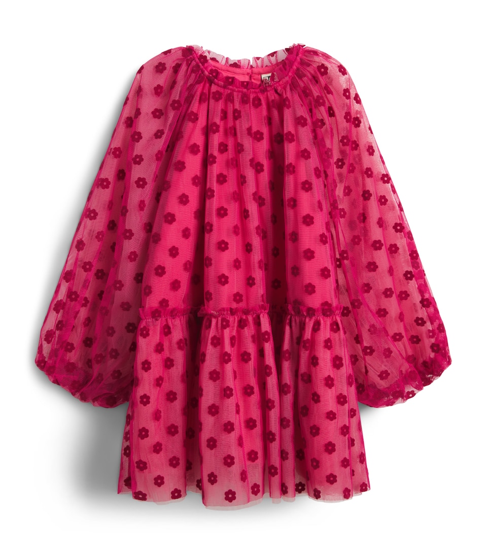 Bonton Tulle Velvet-Flower Dress (2-14 Years) Rose Princesse
