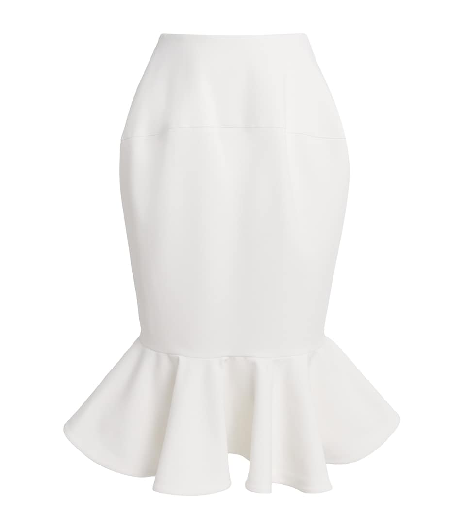 Jacquemus Womens La Palmier Midi Skirt White