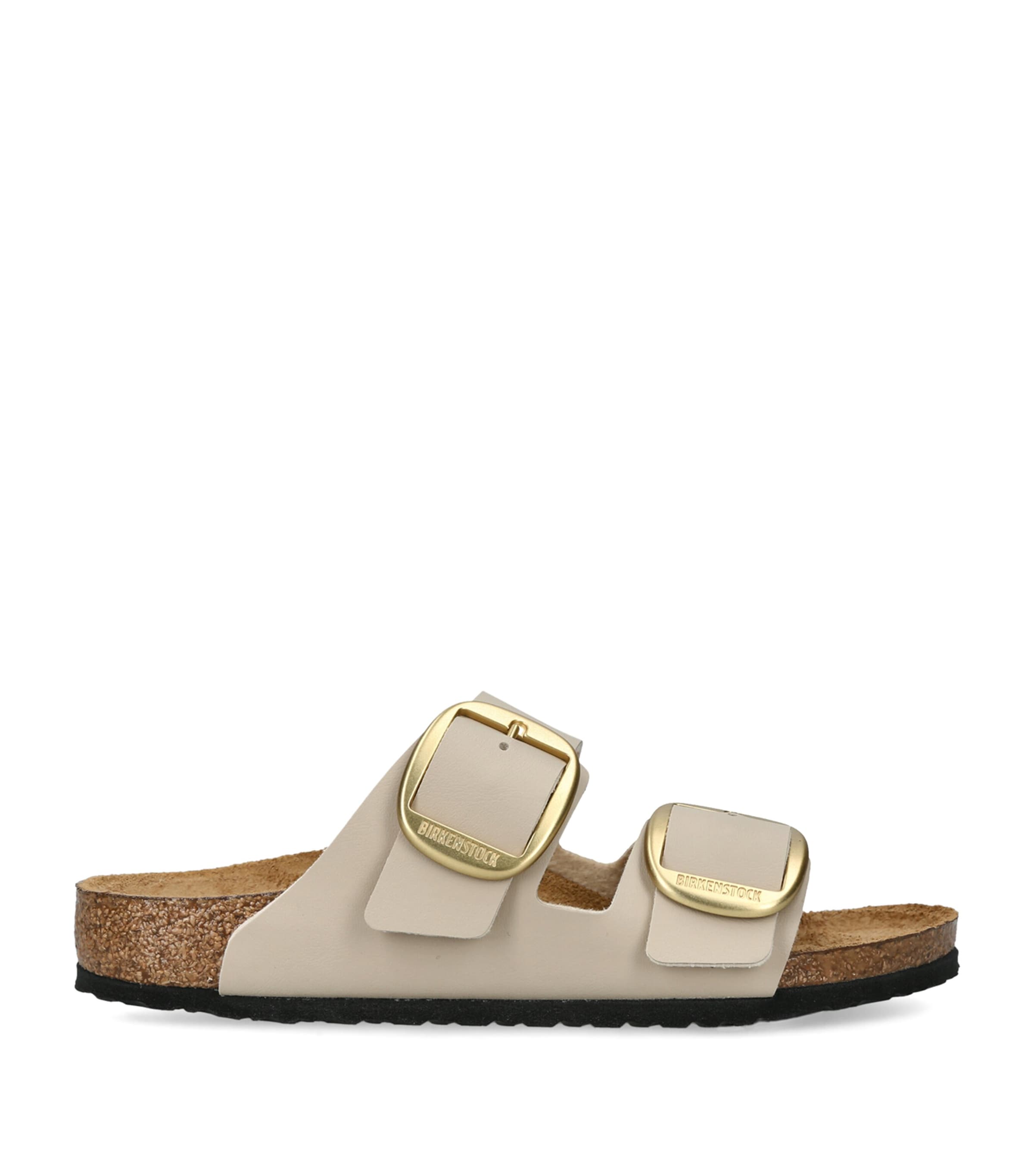 Birkenstock Kids Leather Arizona Big Buckle Sandals Beige
