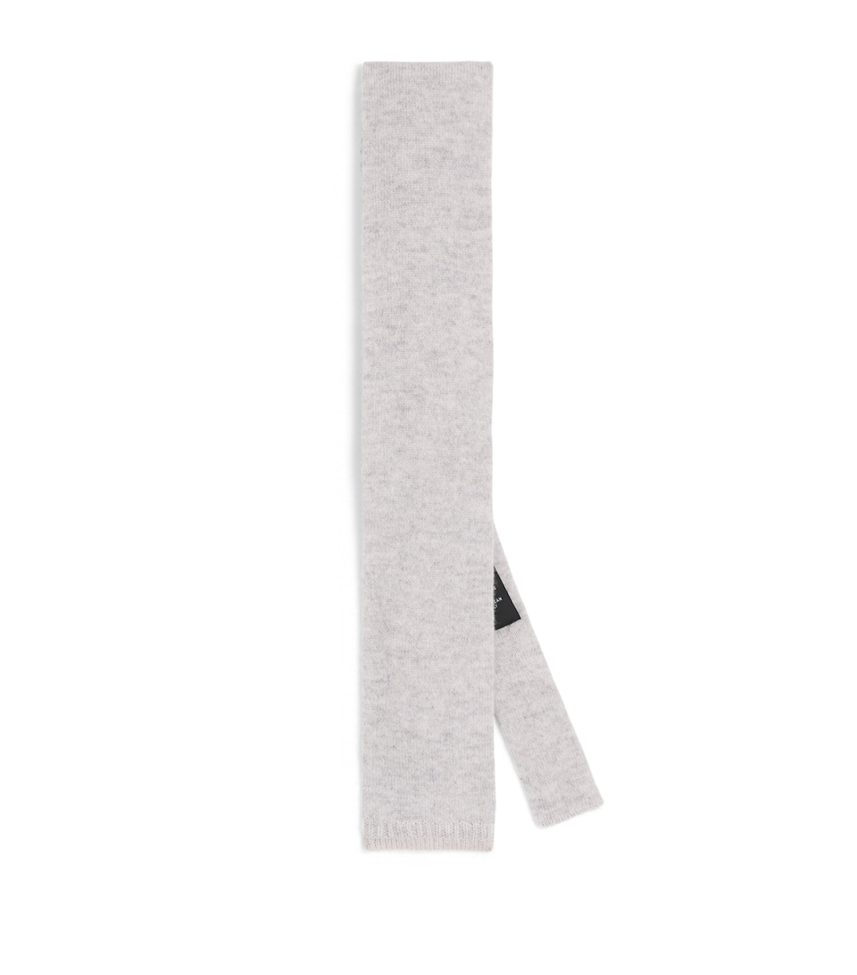 Eleventy Cashmere Knitted Tie Grigio Chiaro E Sabb