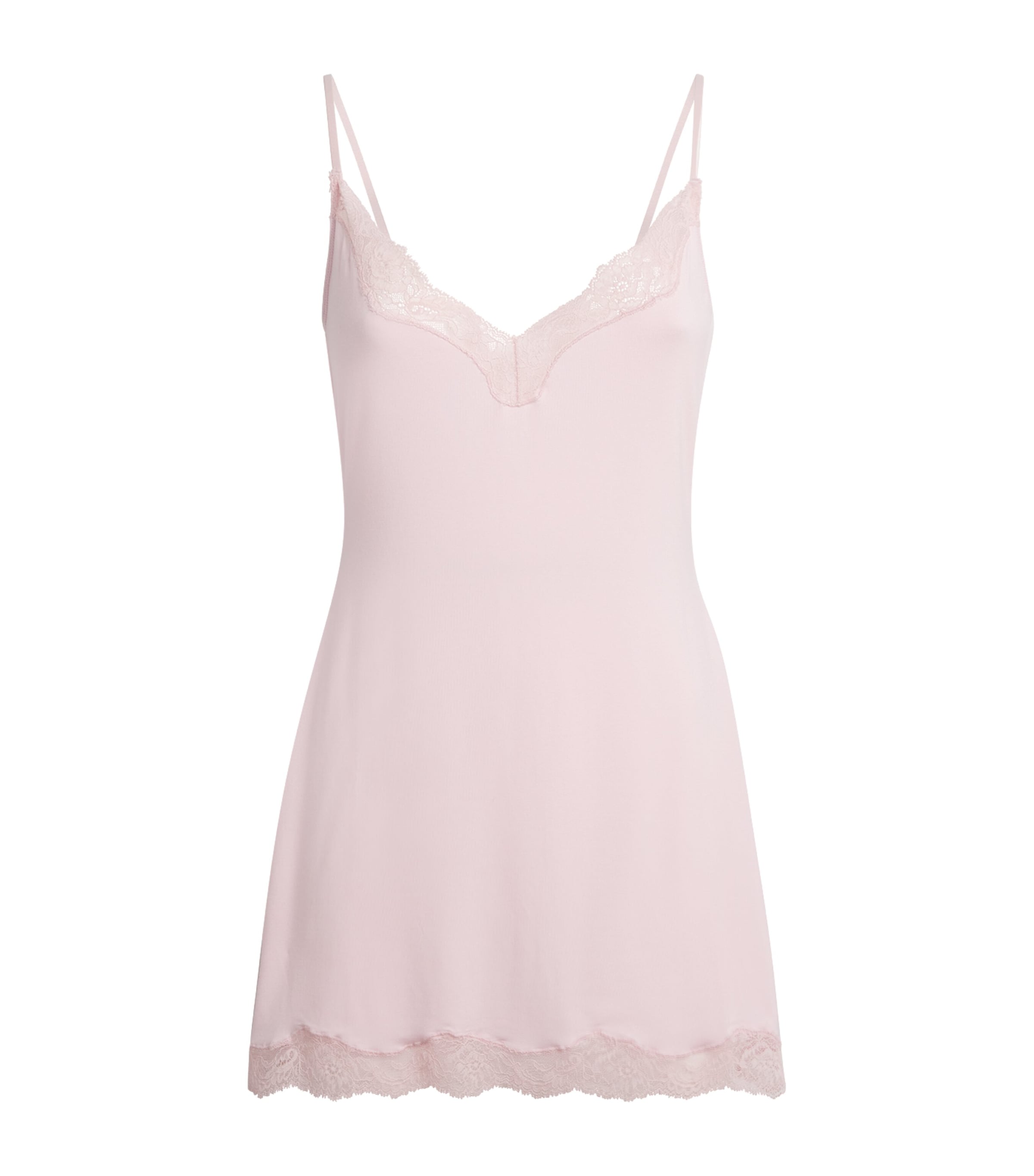 Lace-Trim Mini Sleep Dress