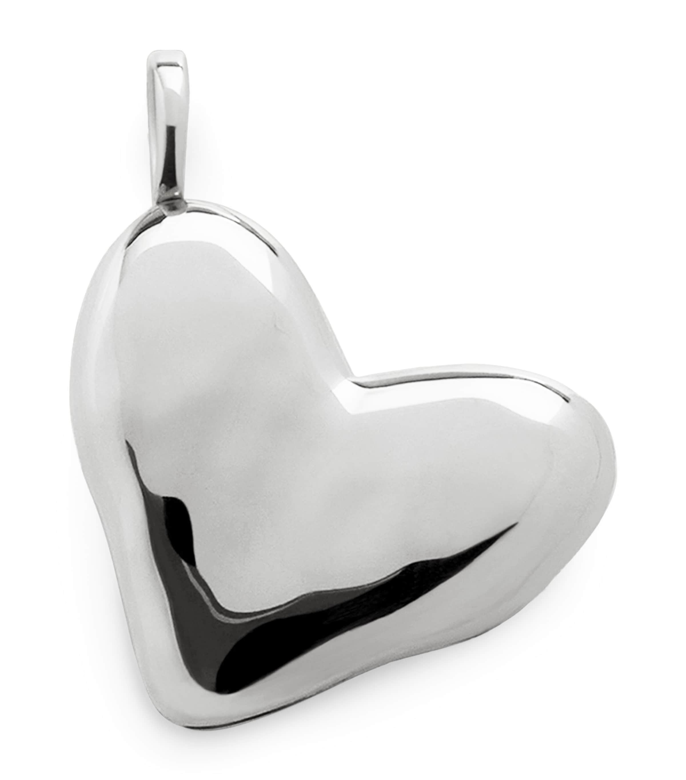 Monica Vinader Sterling Silver Heart Locket Pendant Sterling Silver