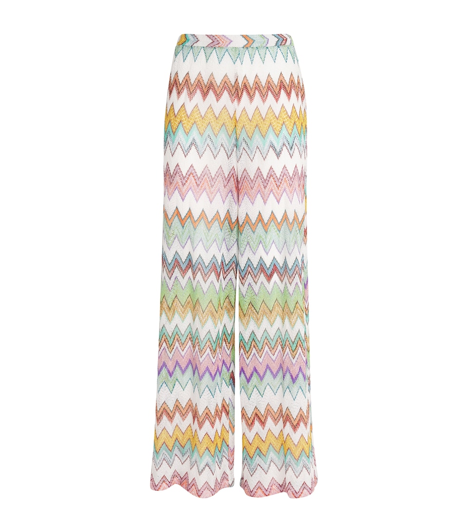 Zigzag Wide-Leg Trousers