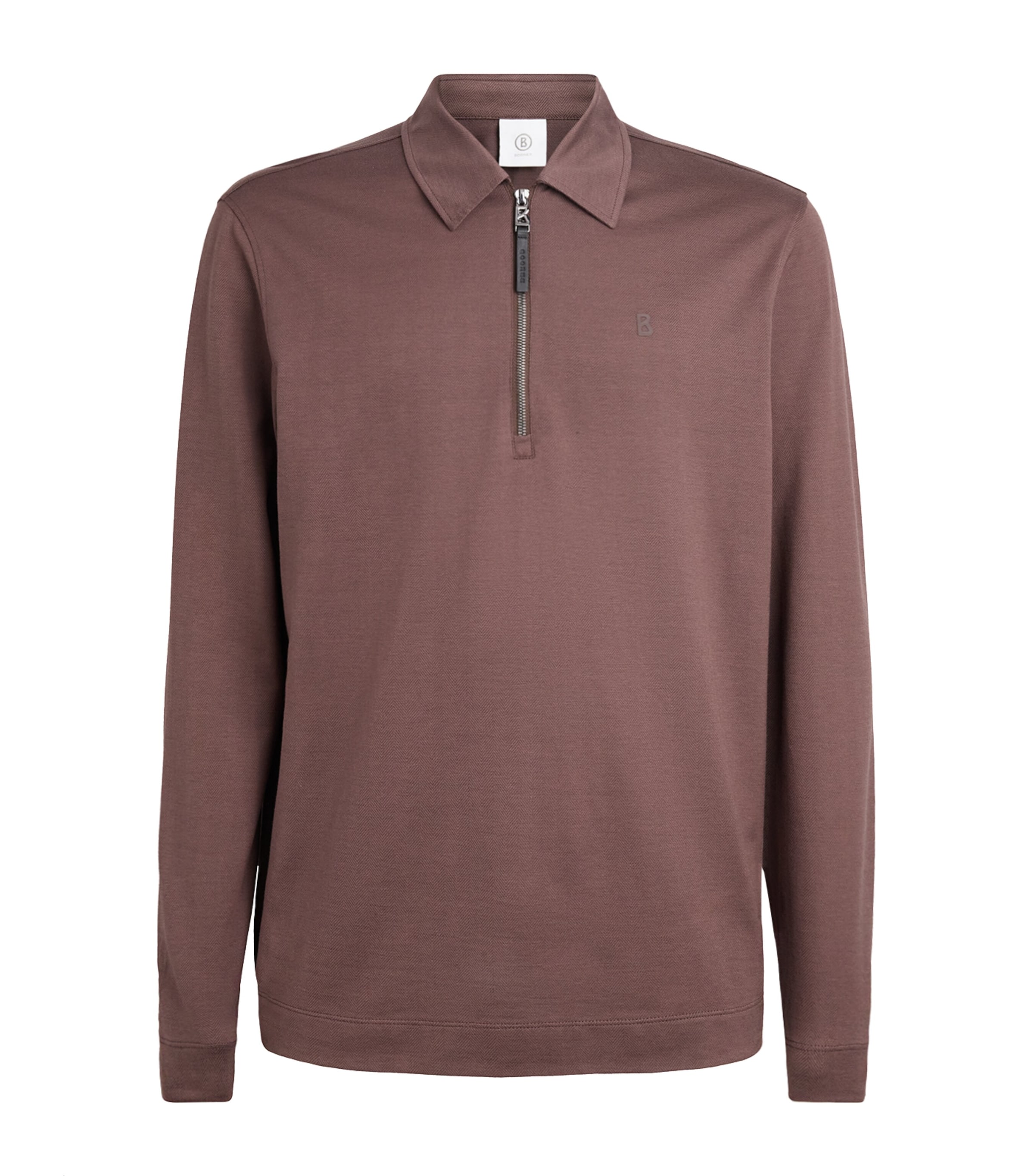 Bogner Mens Bailey Long-Sleeve Polo Shirt Mountain Ash