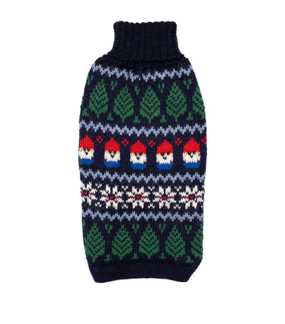 Alpaca-Blend Gnomes Dog Sweater