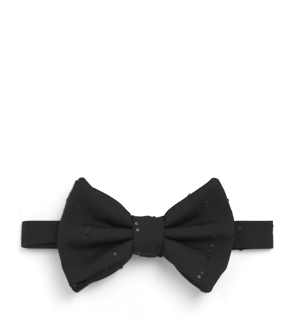 Giorgio Armani Large Sequinned Pre-Tied Bowtie