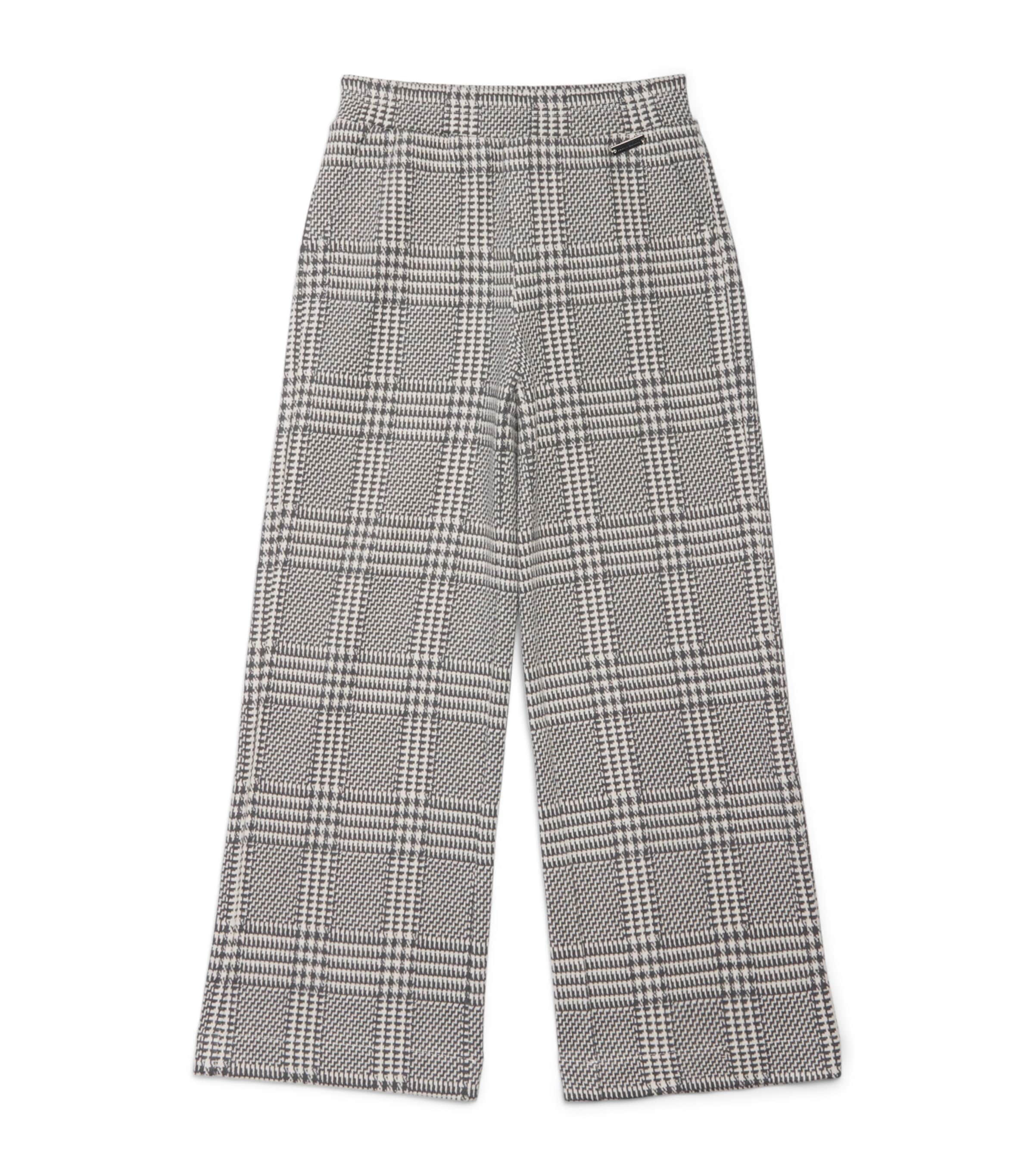 Monnalisa Houndstooth Trousers (4-12 Years) Panna Bia + Grigio