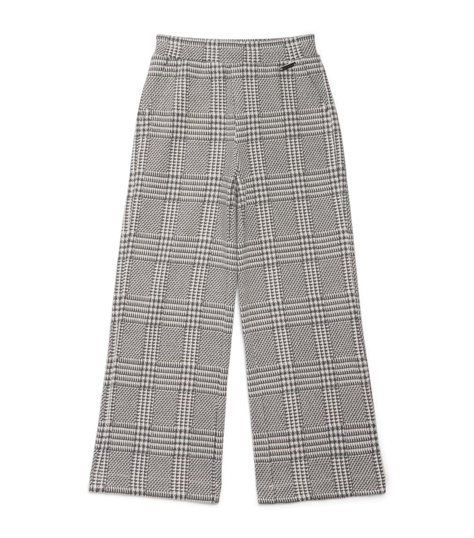 Monnalisa Houndstooth Trousers (4-12 Years) Panna Bia + Grigio