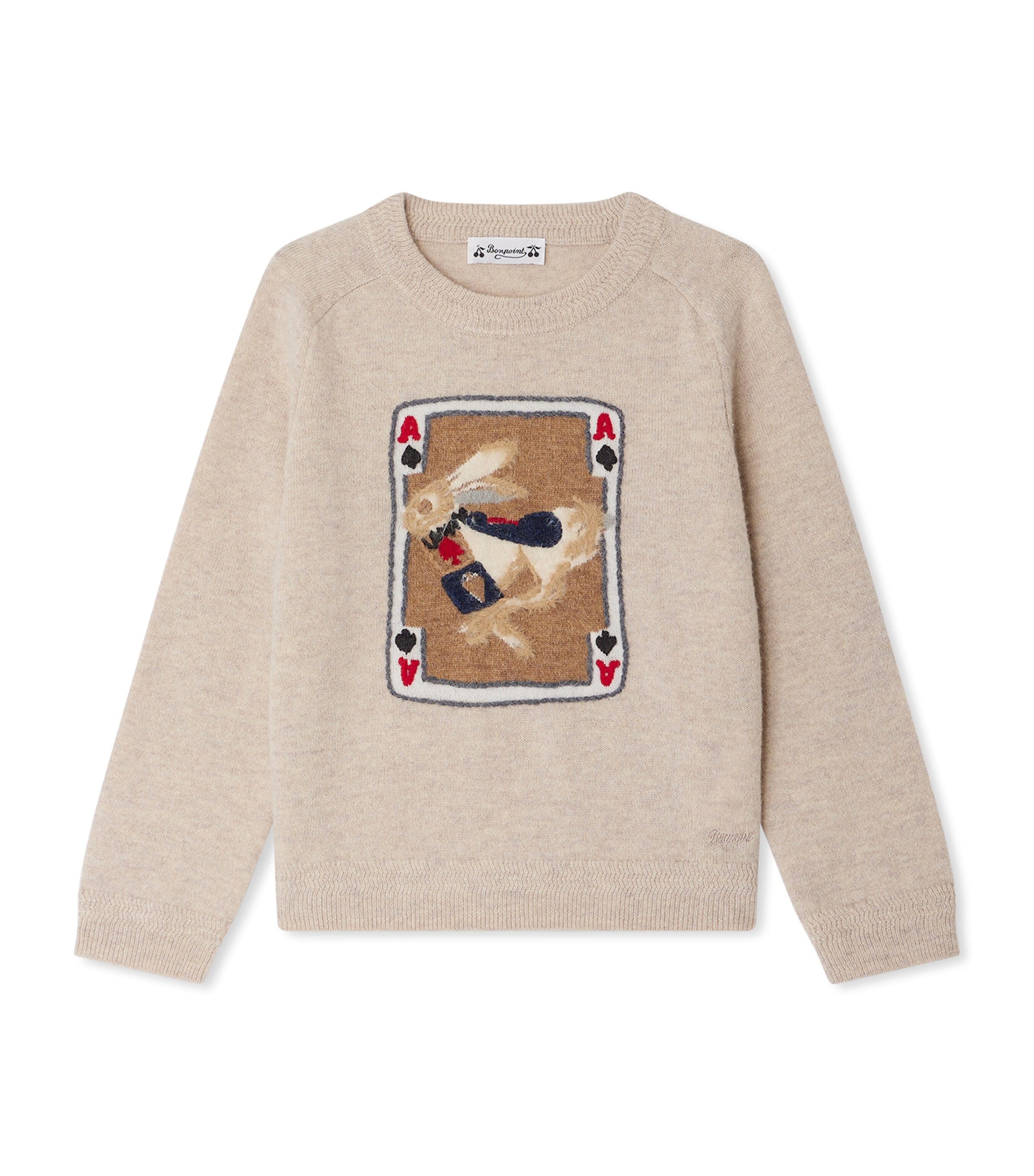 Wool Jacquard Rabbit Sweater (4-8 Years)