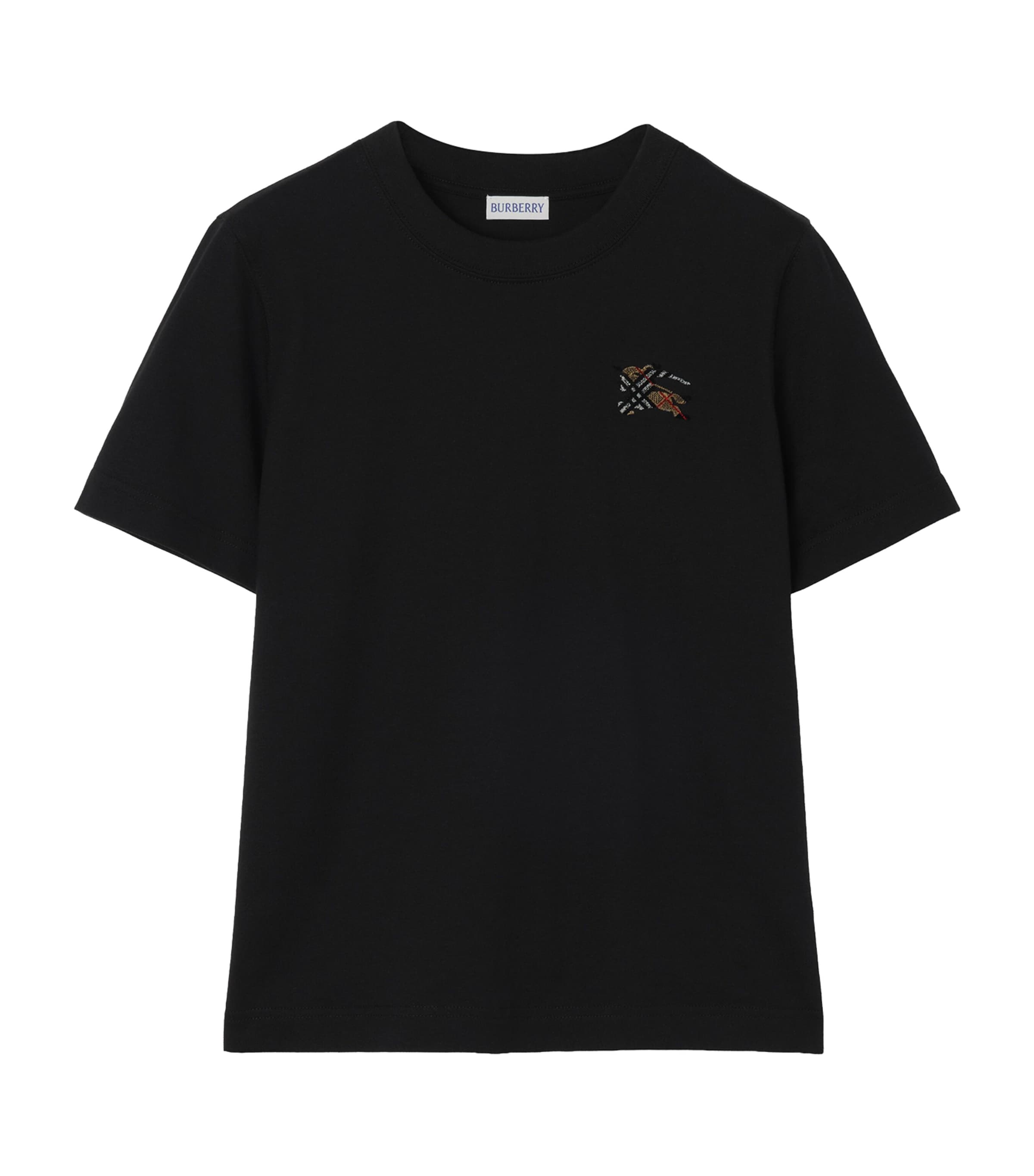 Burberry Womens Cotton Equestrian Knight T-Shirt Black