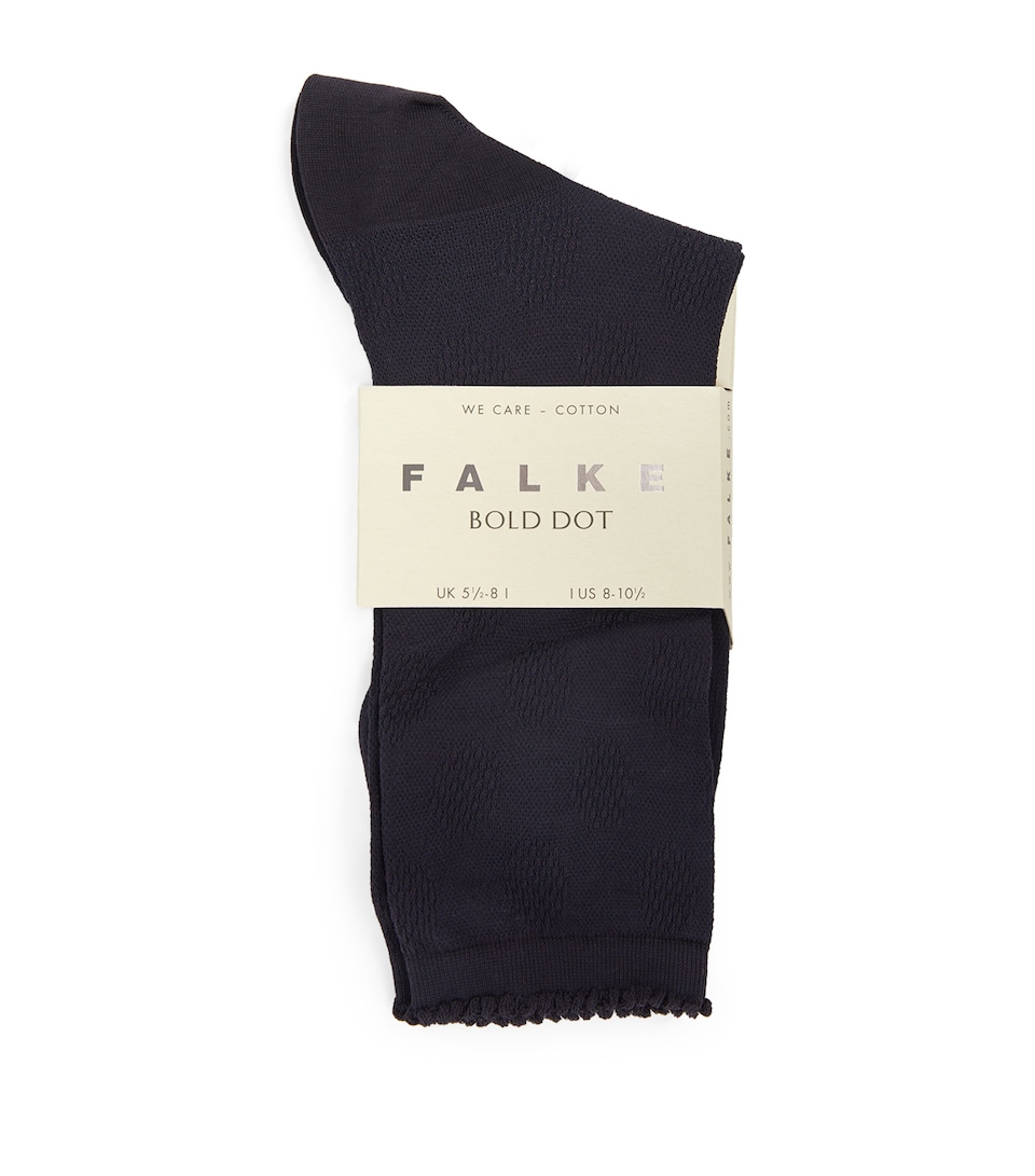 Organic Cotton-Blend Bold Dot Socks