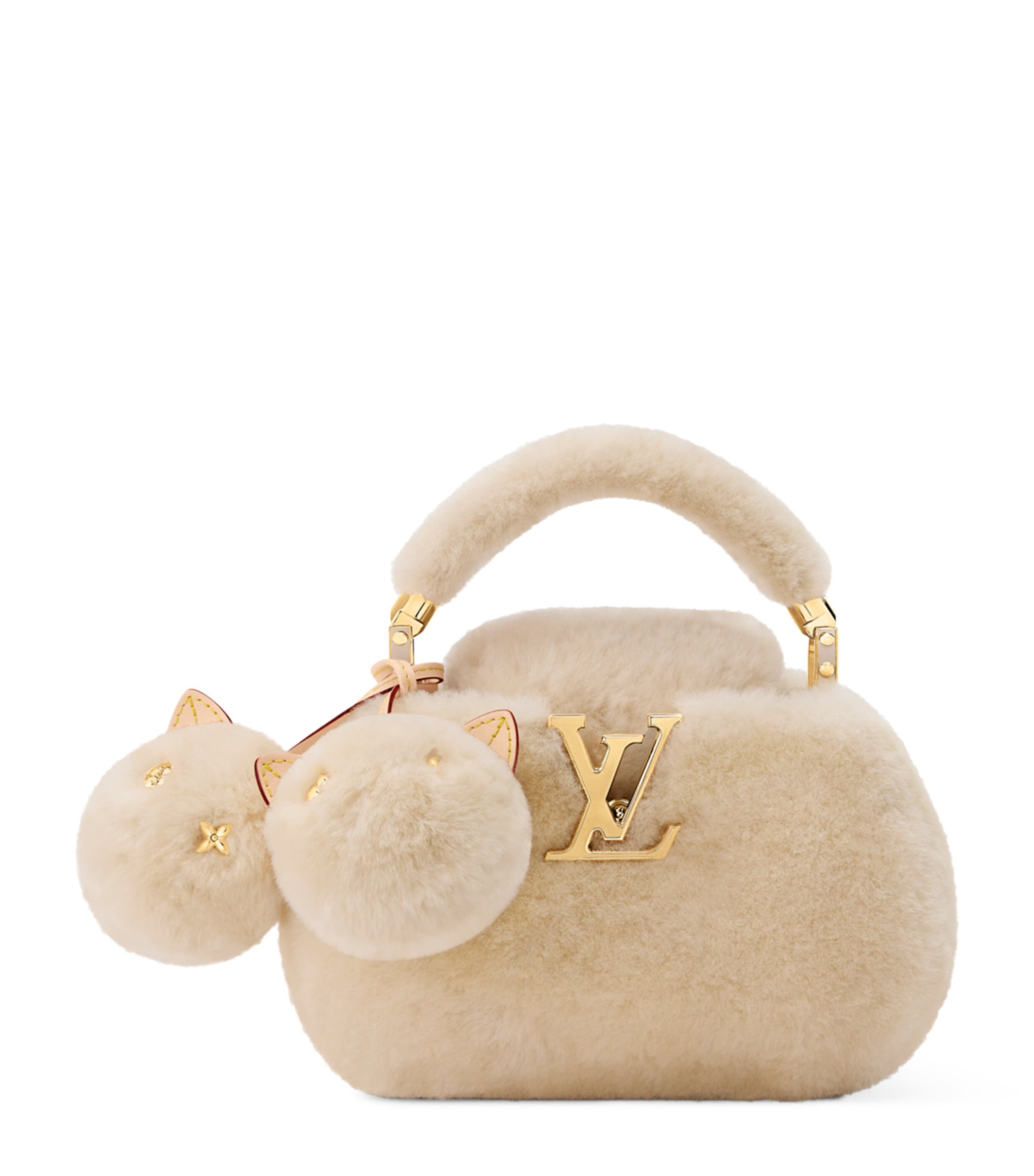 Shearling Capusnow Top-Handle Bag