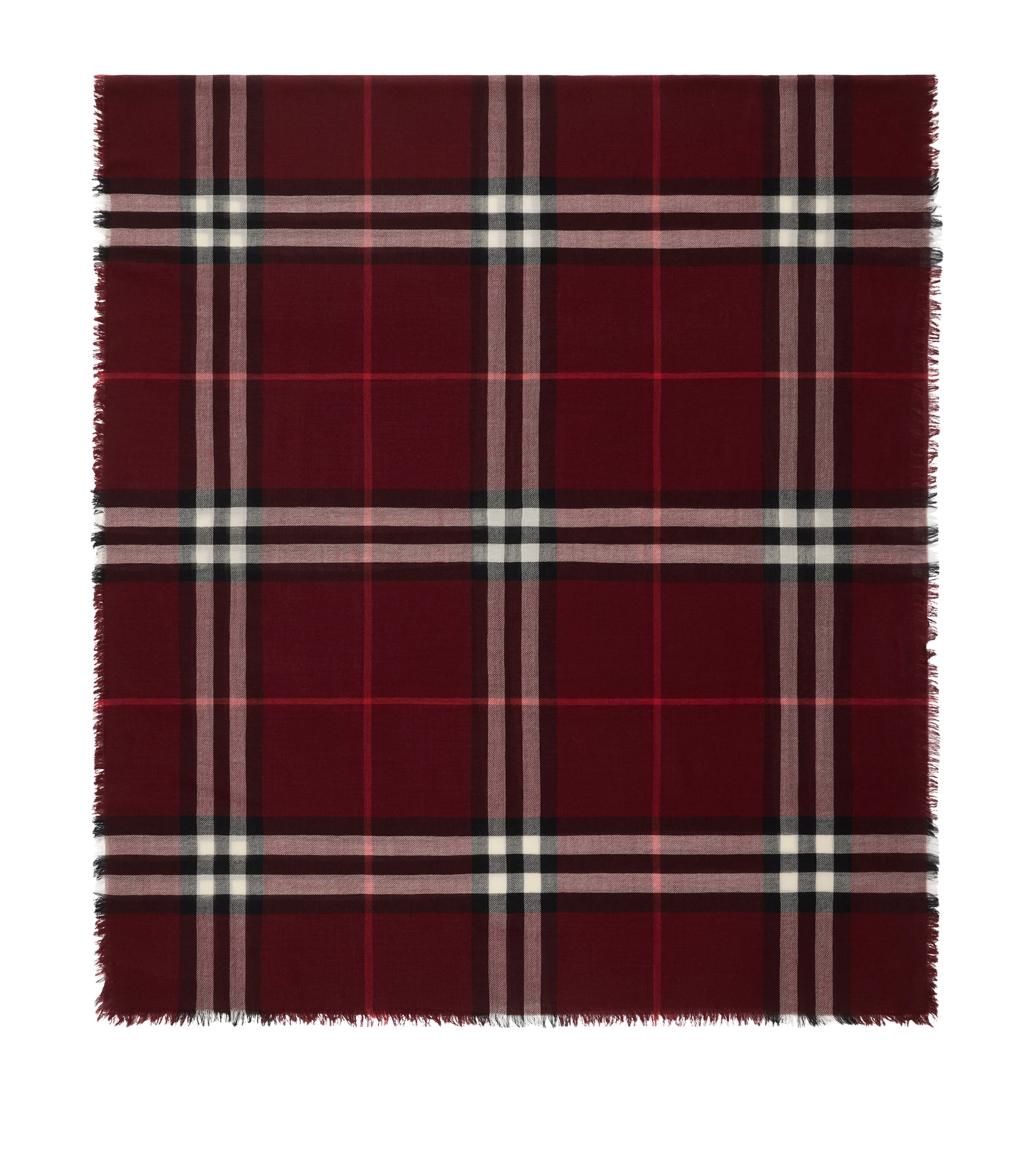 Wool Wide Check Scarf