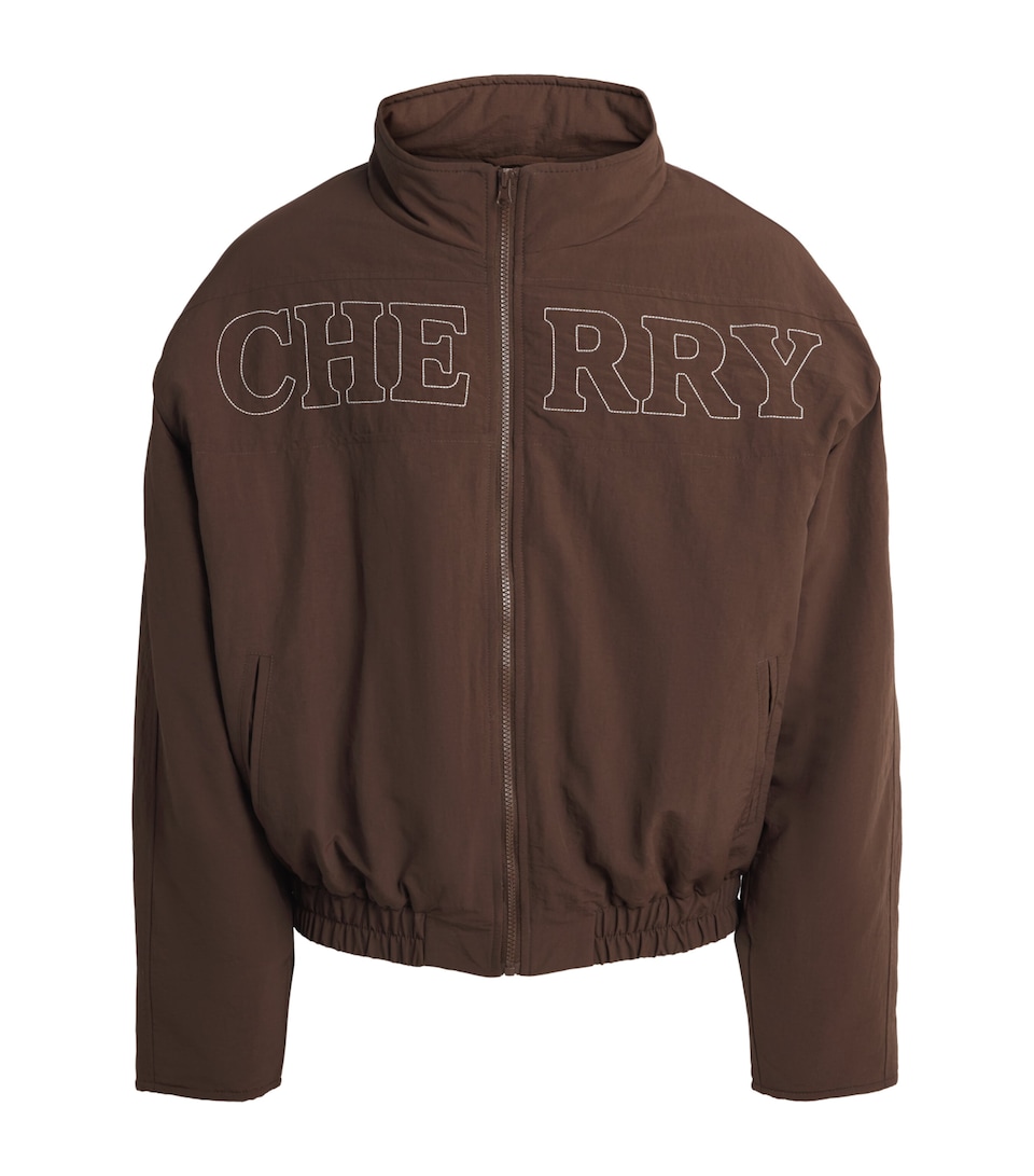 Embroidered Pit Crew Puffer Jacket