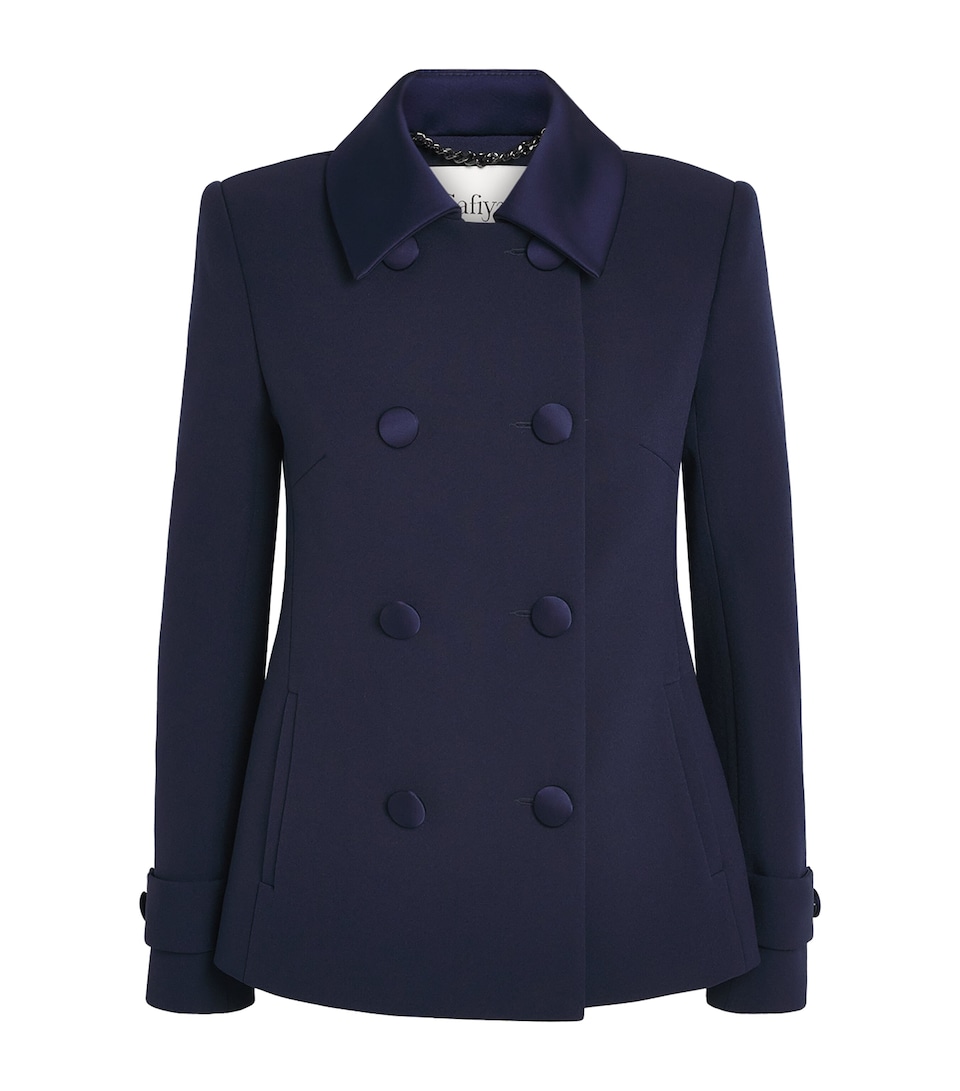 Safiyaa Womens Double-Breasted Blazer Maritime Blue