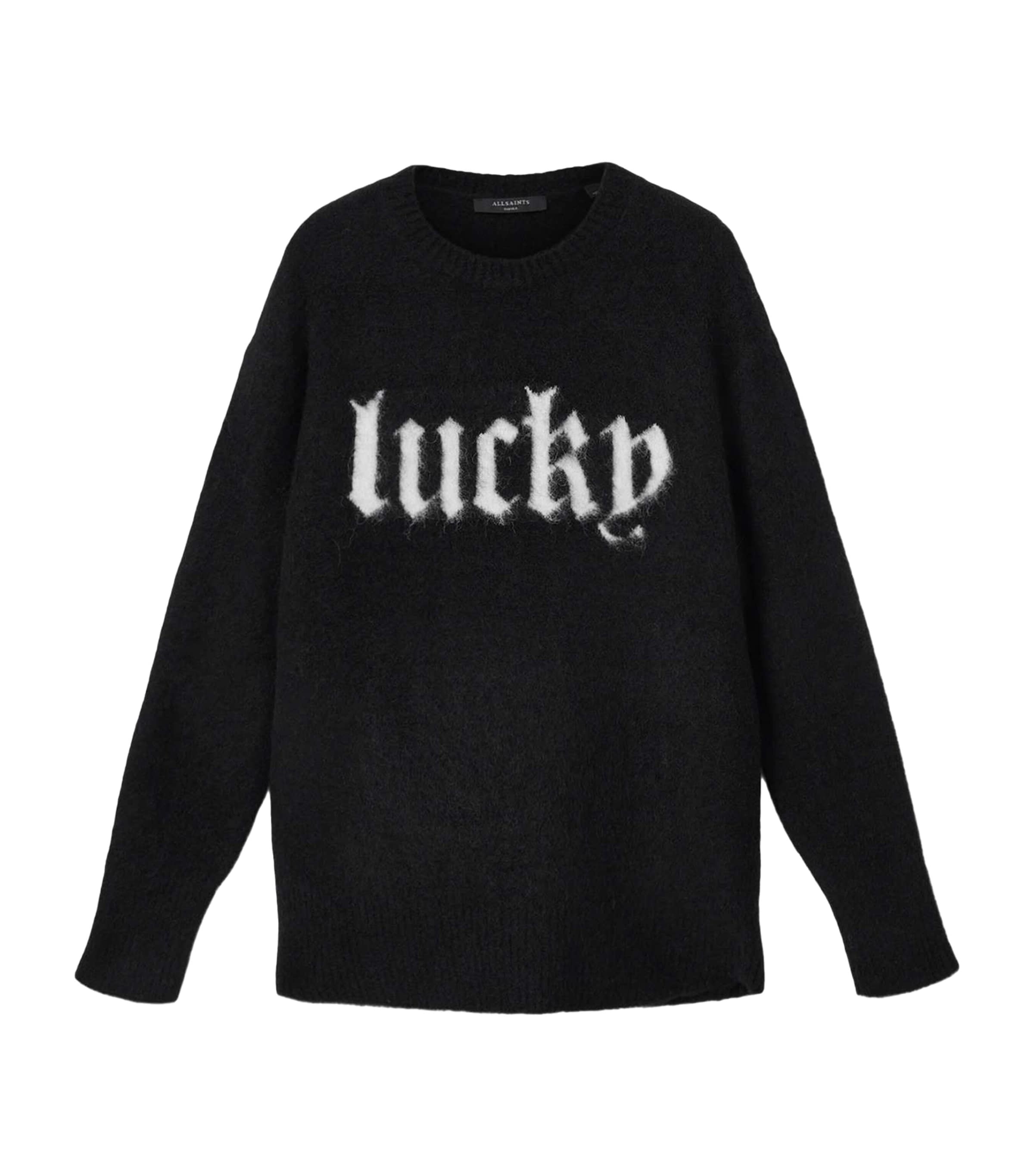 AllSaints Womens Brushed Lucky Sweater Black