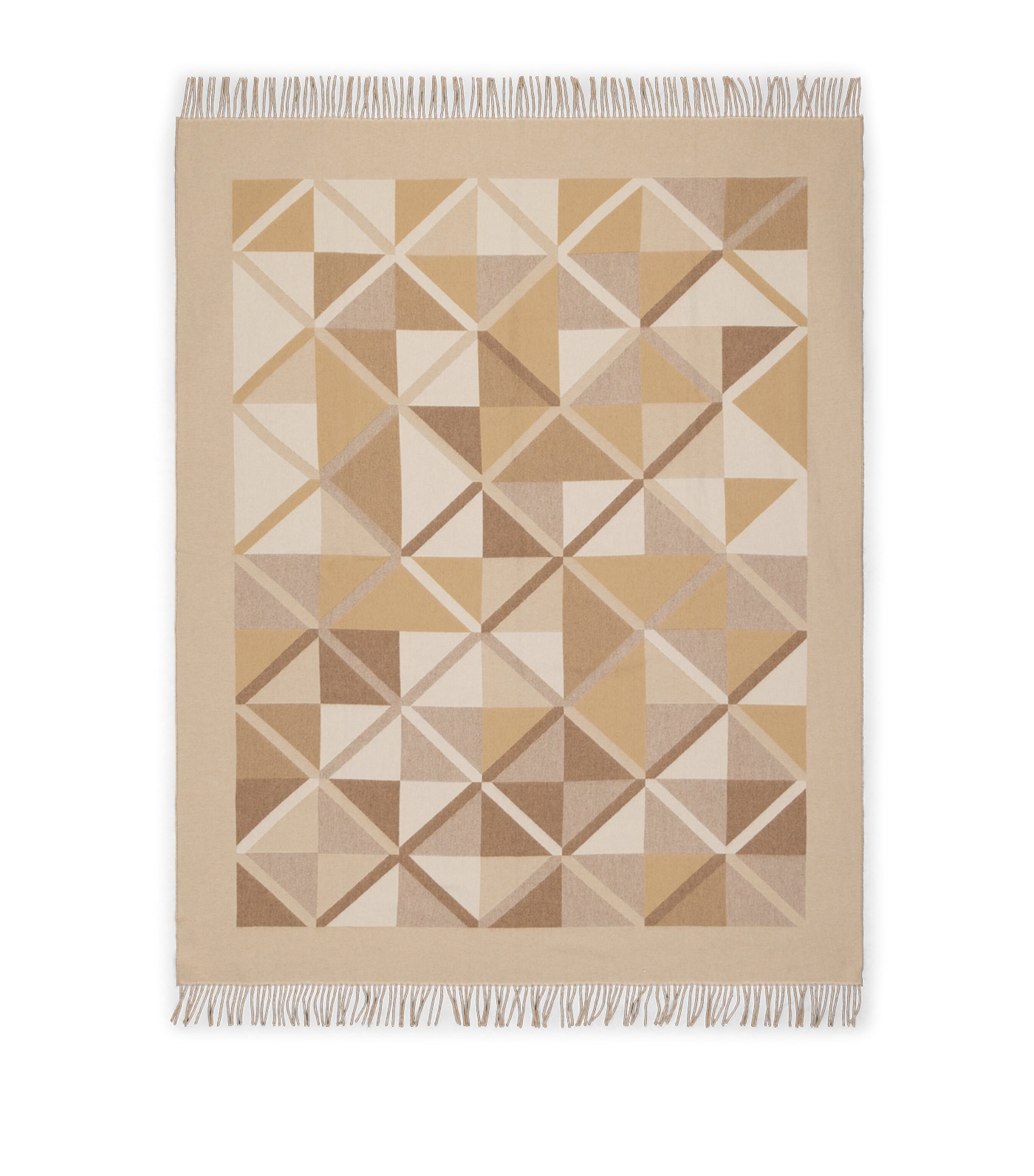 Begg x Co Cashmere Dallas Marquet Throw (140cm x 180cm) Light Natural