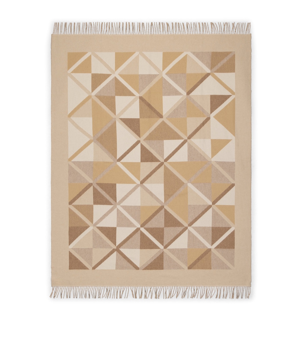 Begg x Co Cashmere Dallas Marquet Throw (140cm x 180cm) Light Natural