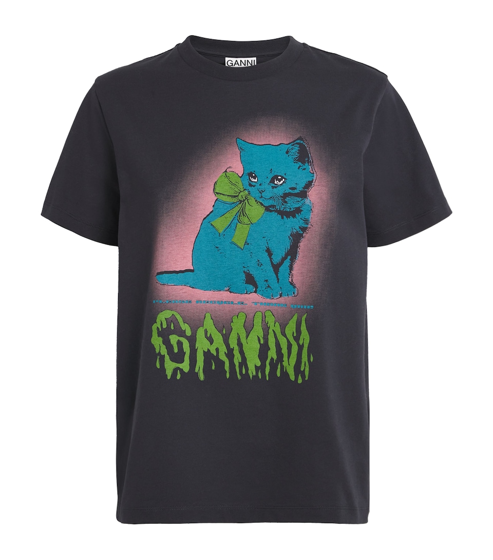 Organic Cotton Neon Kitty T-Shirt