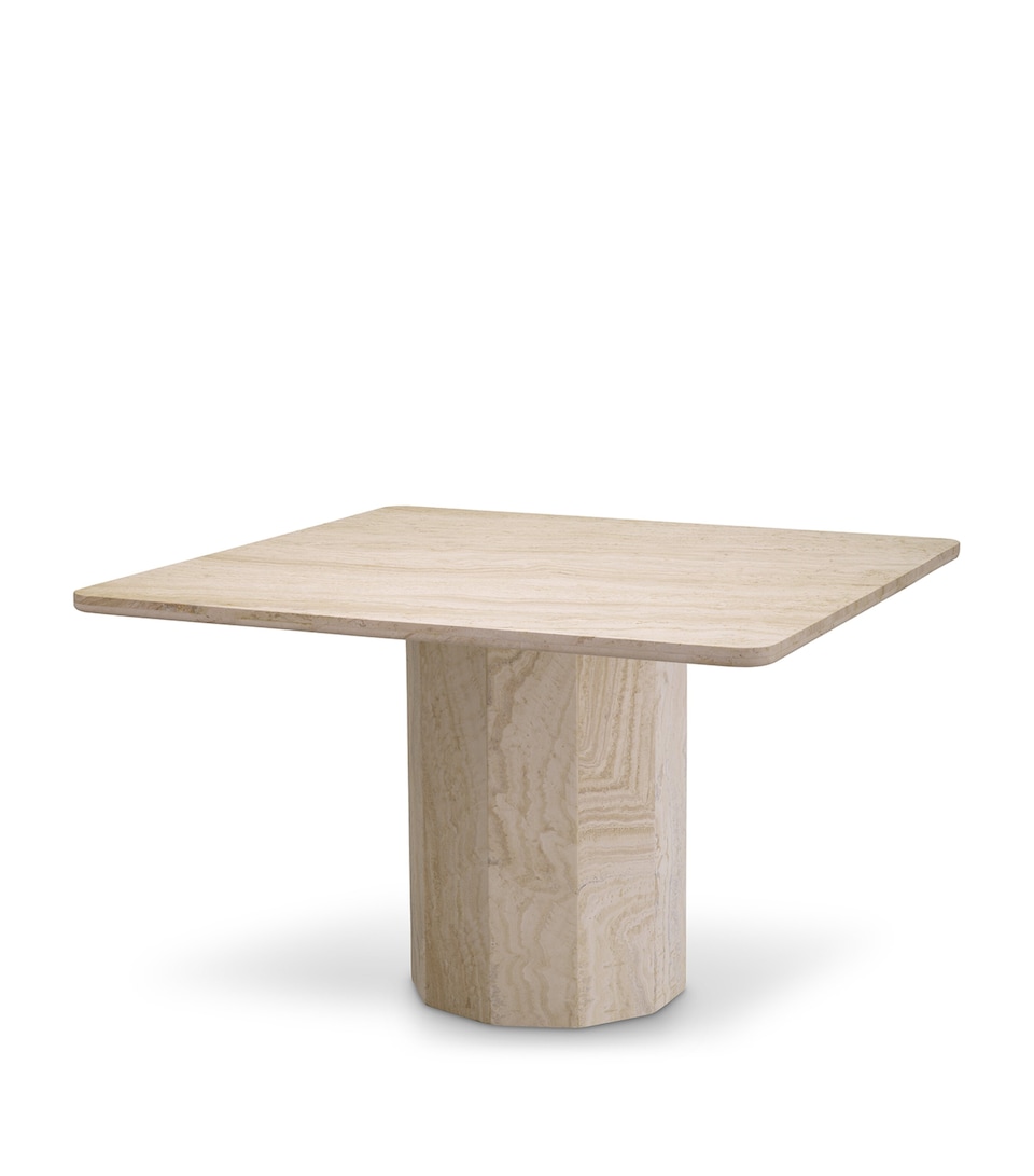 Eichholtz Travertine Piazza Dining Table White