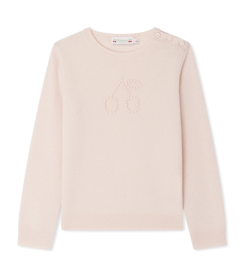 Cashmere Jacquard Cherry Sweater (4-8 Years)