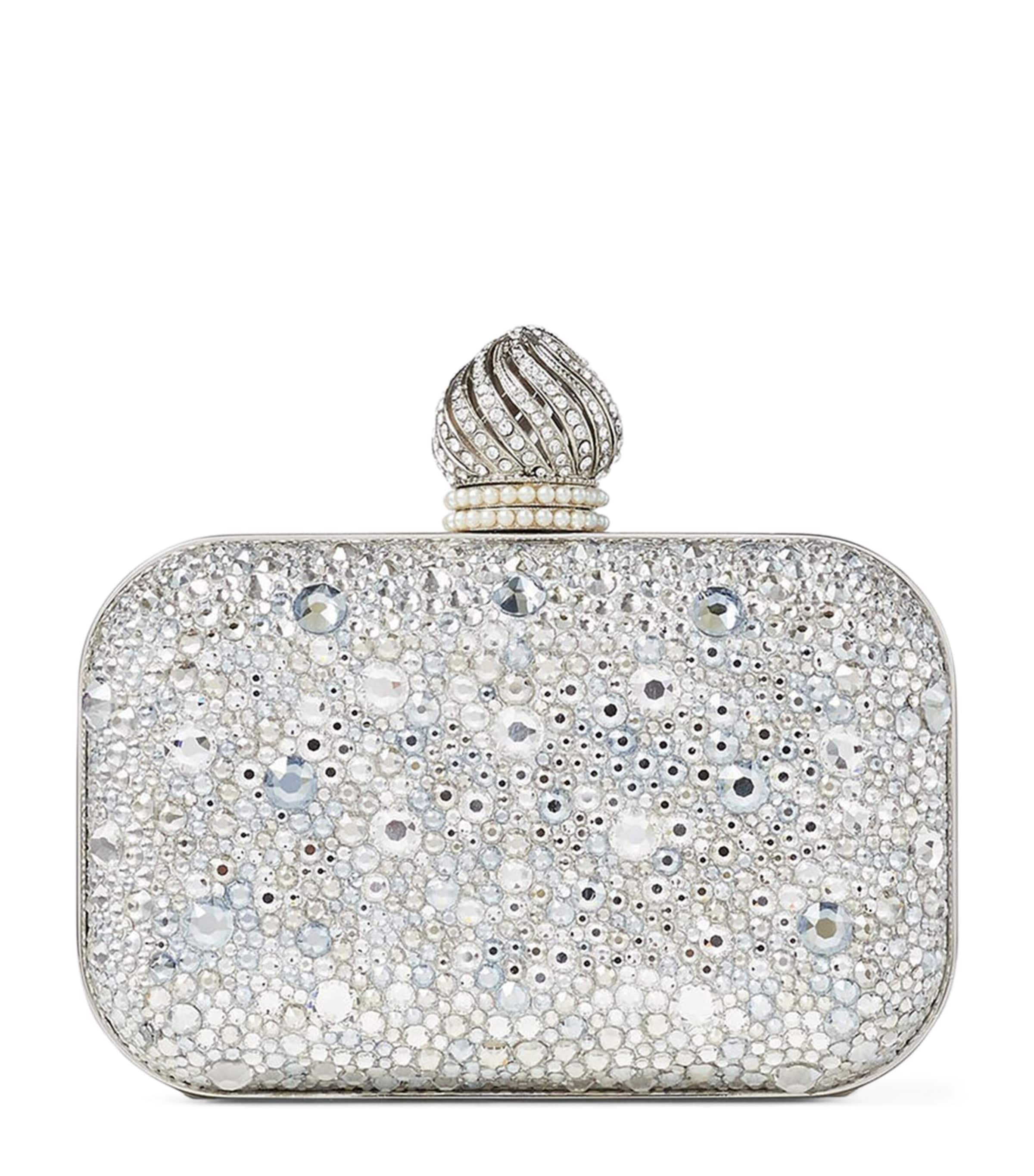 Jimmy Choo Micro Cloud Crystal-Embellished Clutch Bag Crystal